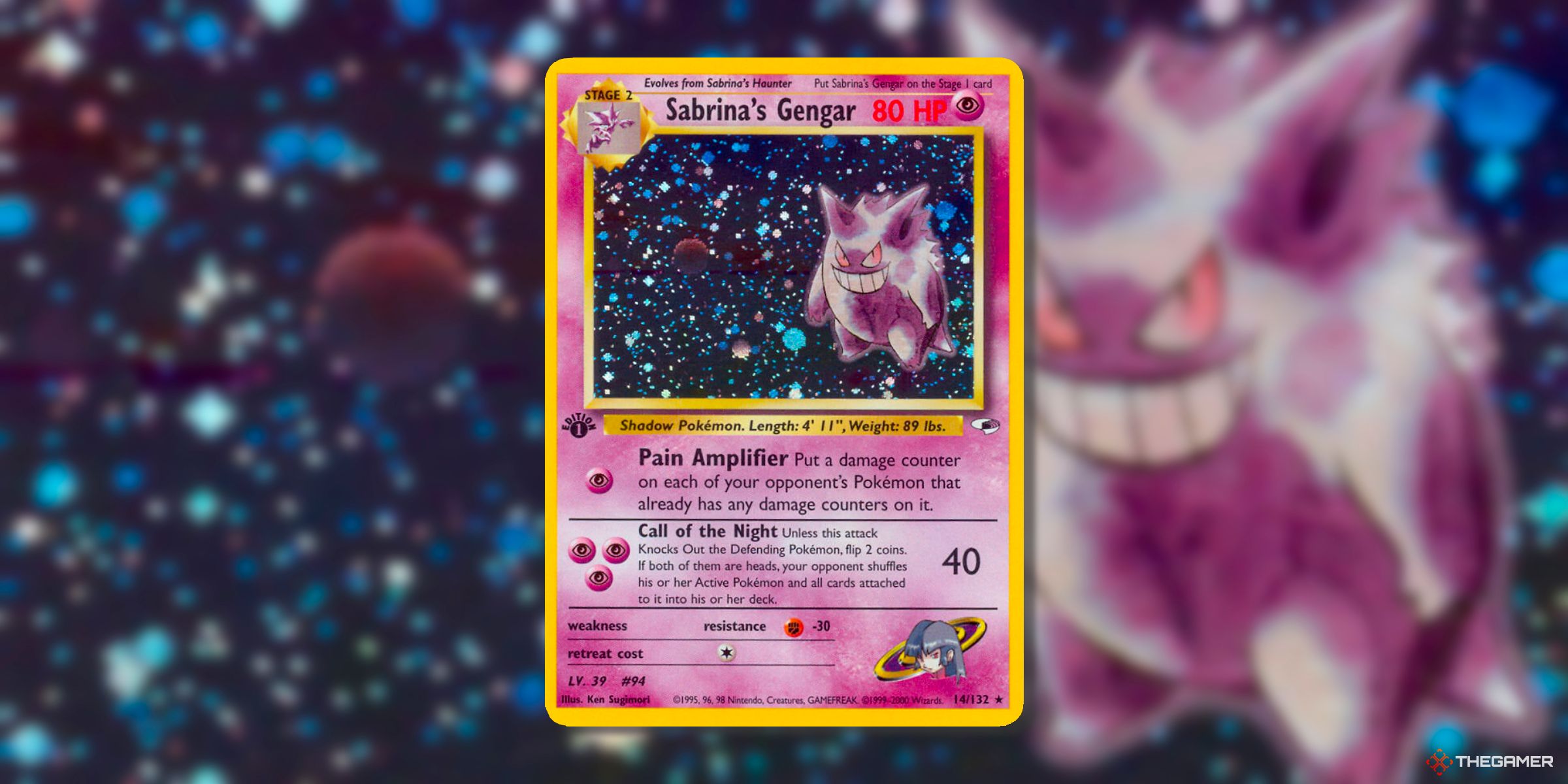 Sabrina's Gengar From The Set Gym Heroes Of The Pokemon TCG.