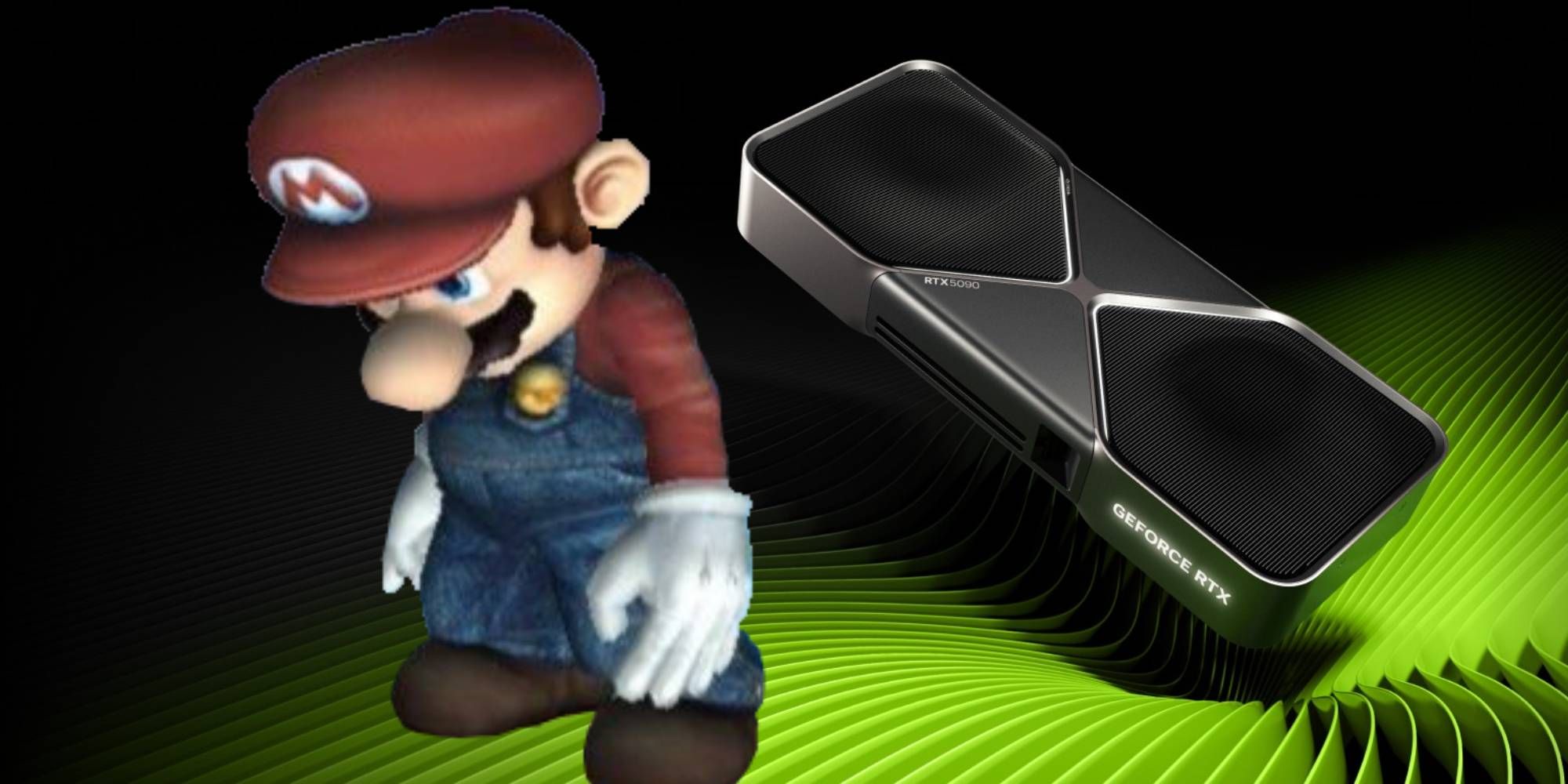 Sad Mario And RTX 5090 GPU