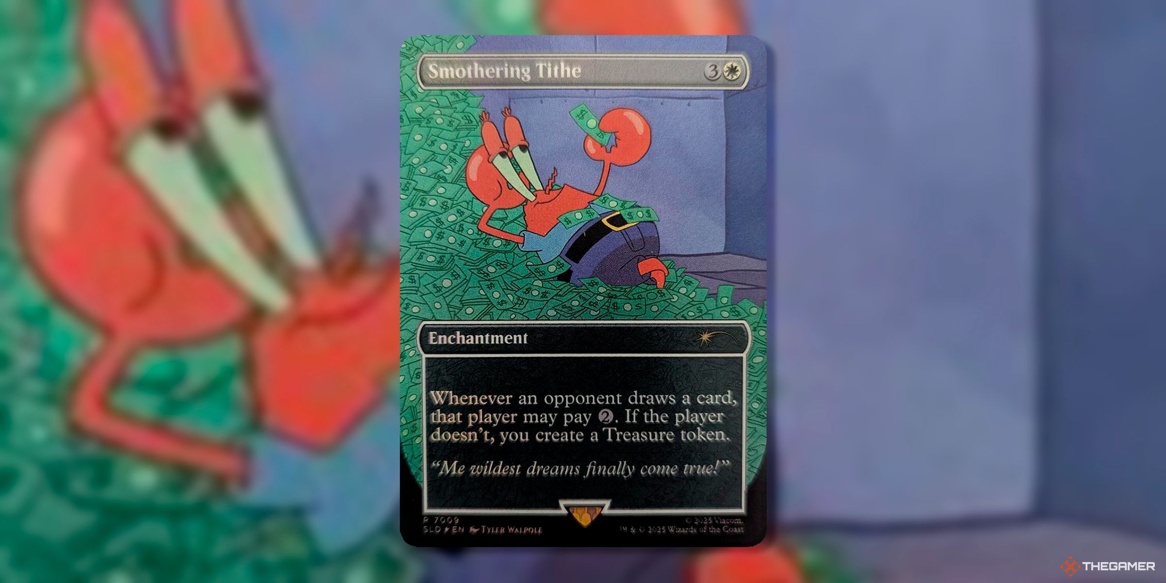 Smothering Tithe (Rainbow Foil Rare, Secret Lair Bonus 7006) Card By Tyler Walpole From Magic: The Gathering's Secret Lair Drops.