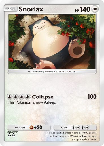 The Snorlax card in Pokemon TCG Pocket.
