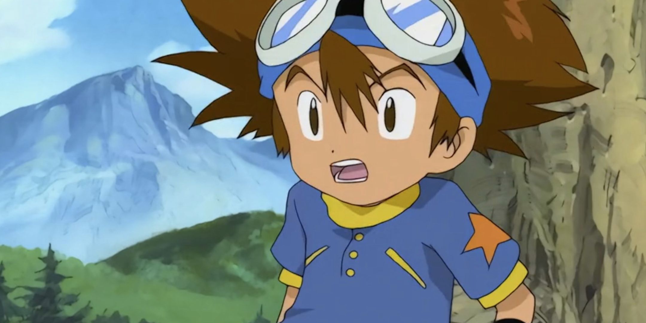 Tai shocked to see snow during the summer in Digimon.
