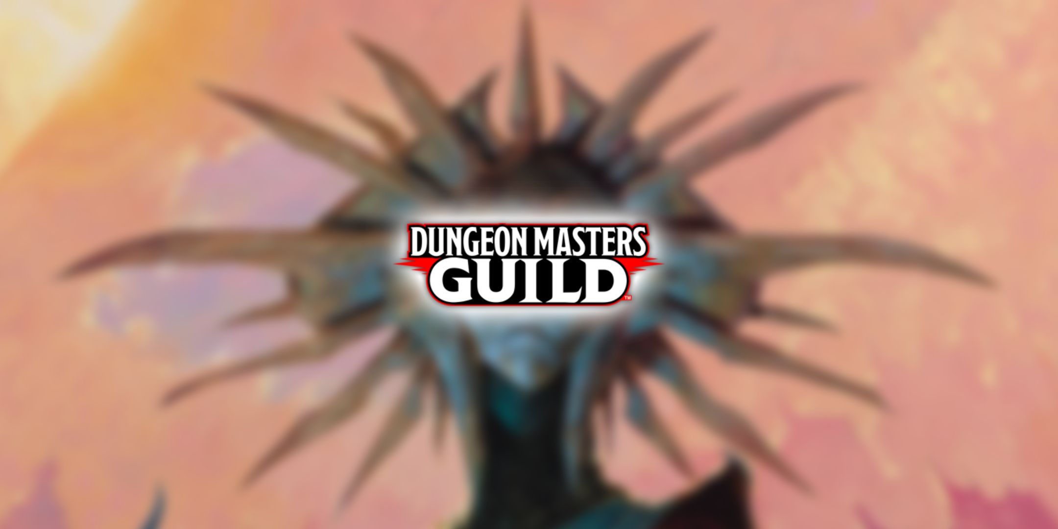 The DMsGuild logo over a blurry image of Sigil artwork.