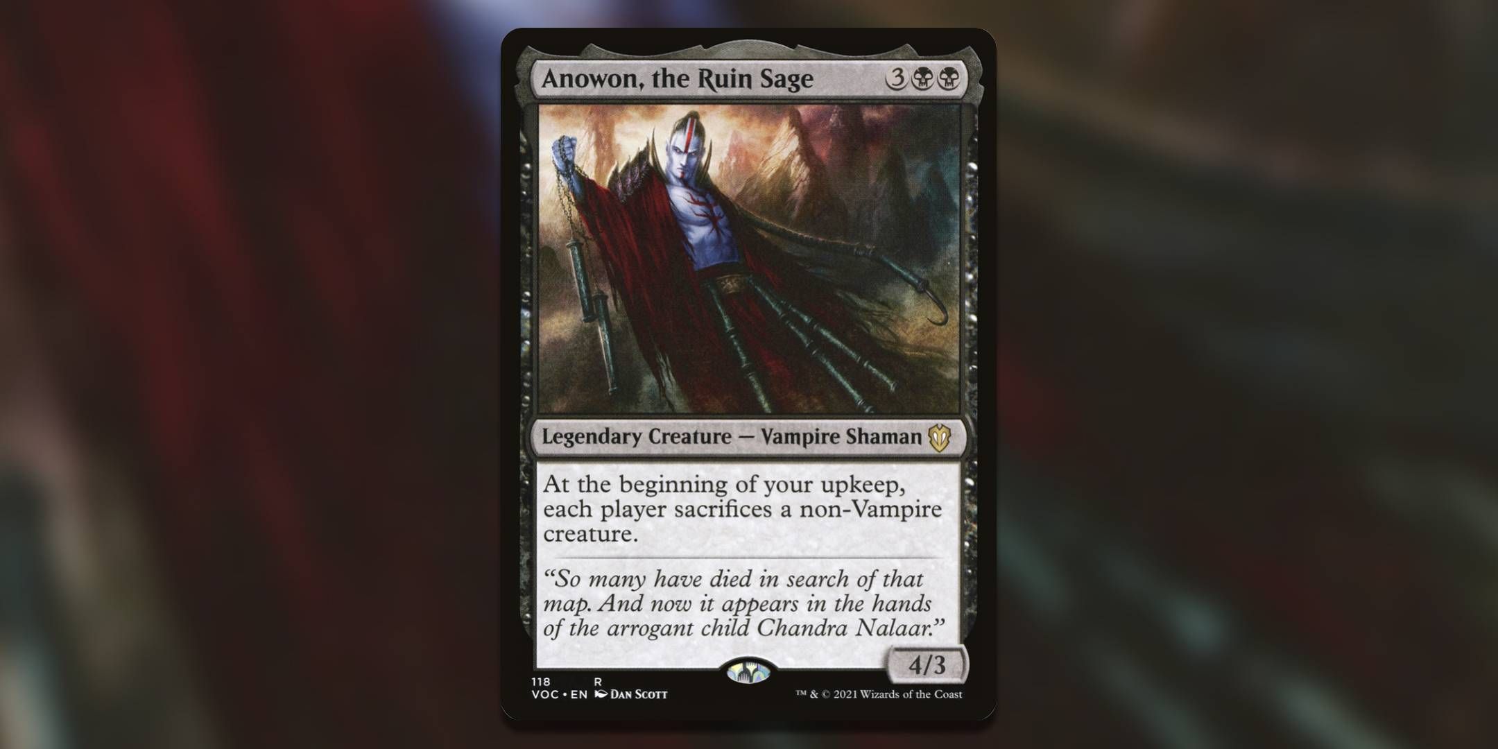 The Magic The Gathering card Anowon the Ruin Sage by Dan Scott.