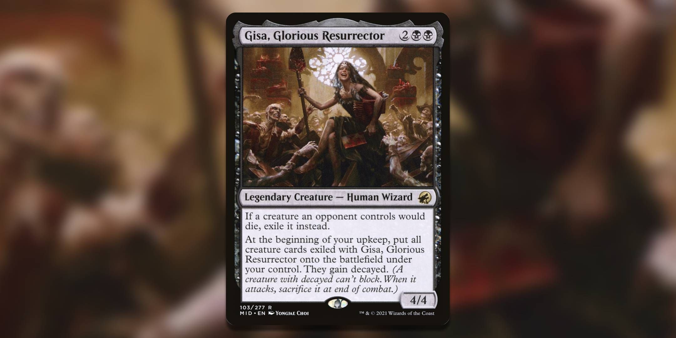 The Magic The Gathering card Gisa Glorious Resurrector by Yonjae Choi.