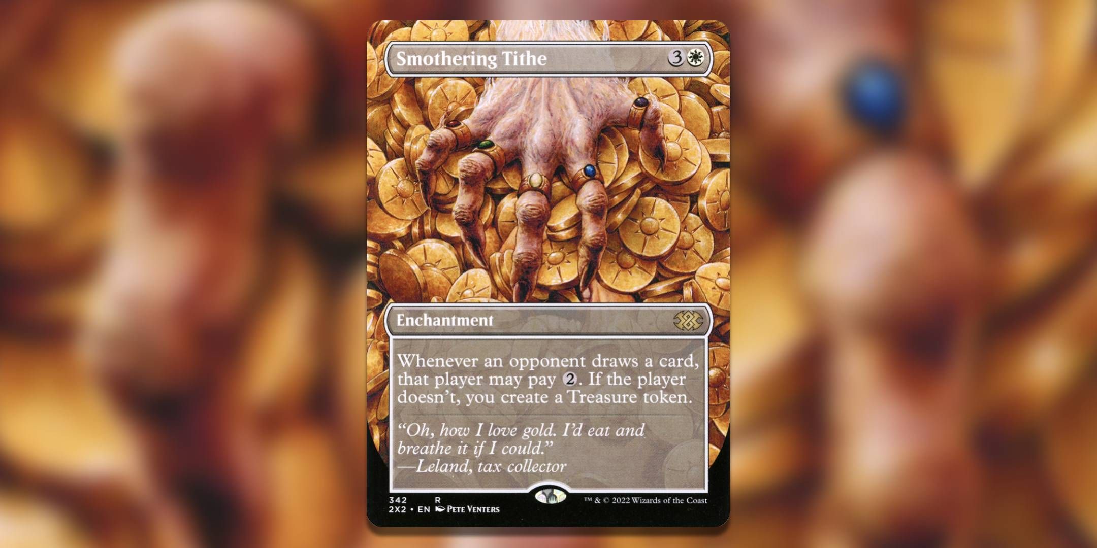 The Magic The Gathering card Smothering Tithe by Pete Venters.-1