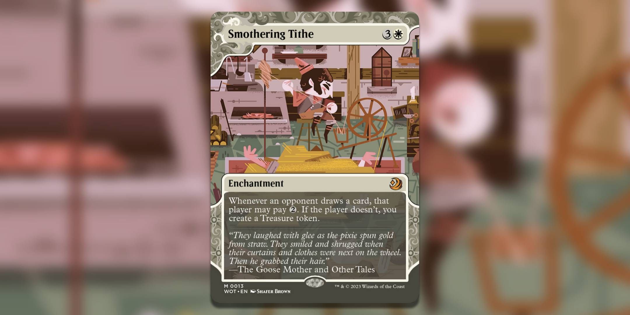 The Magic The Gathering card Smothering Tithe by Shafer Brown.