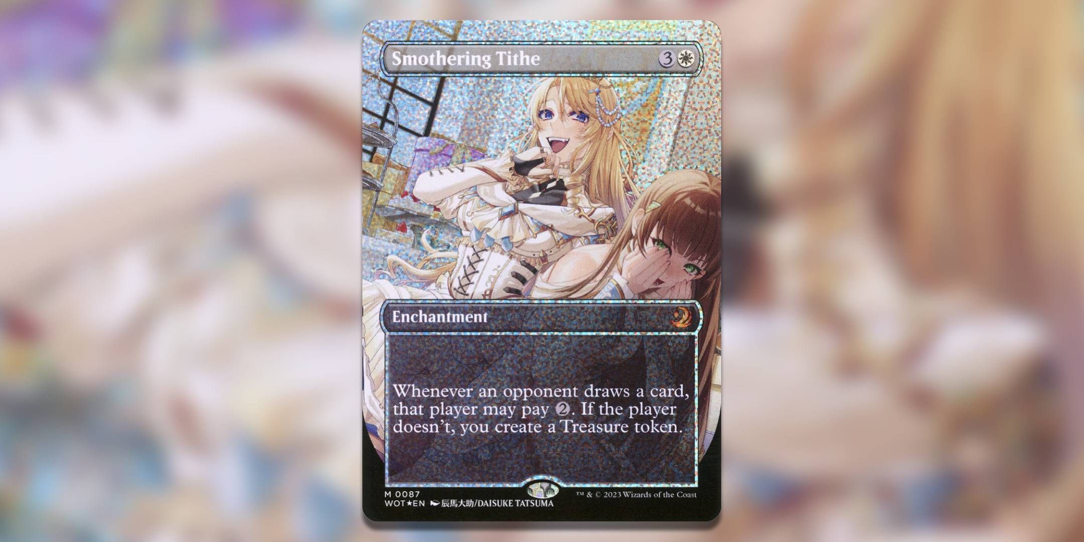 The Magic The Gathering card Smothering Tithe glitter Daisuke Tatsuma.-1