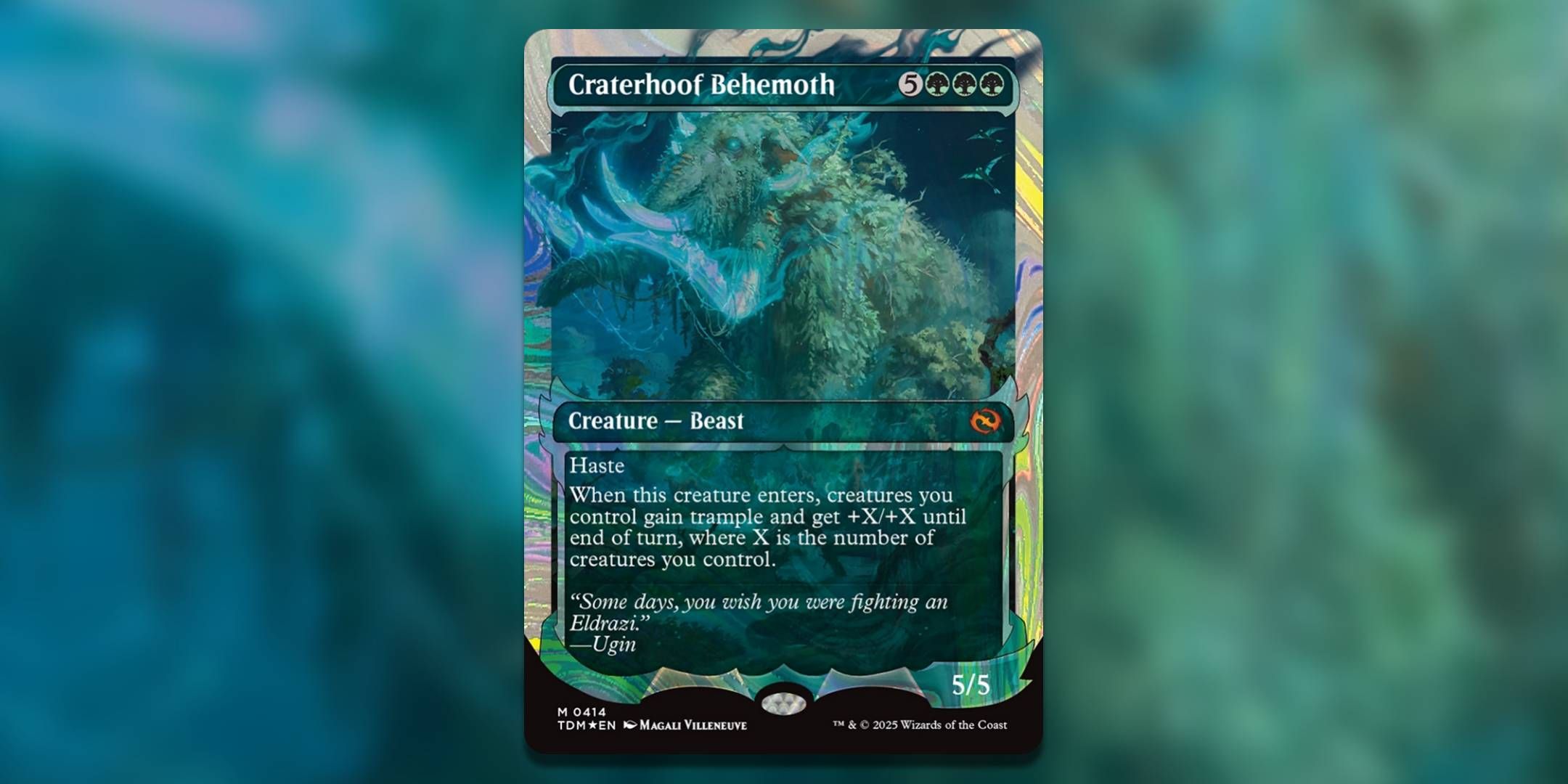 The Magic The Gathering Craterhoof Behemoth by Magali Villeneuve.