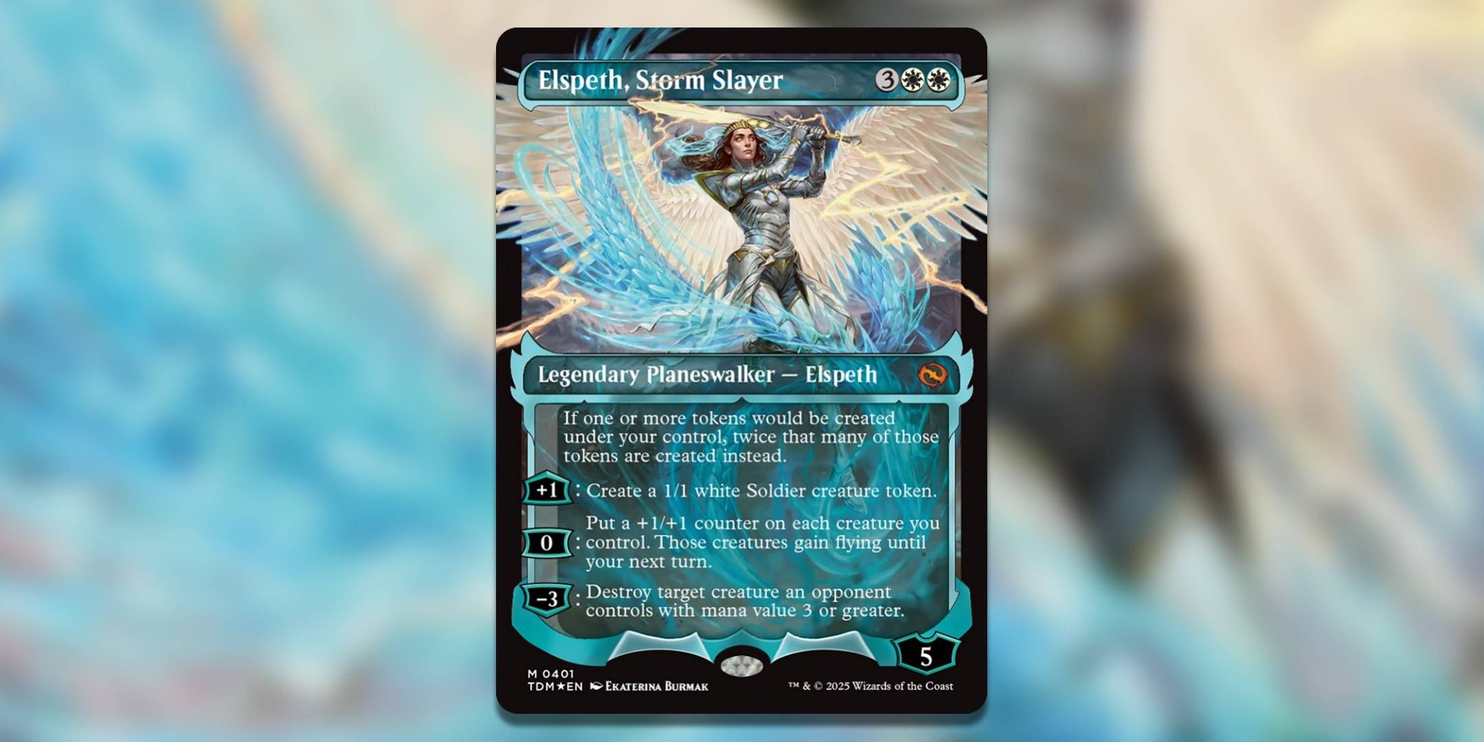 The Magic The Gathering Elspeth Storm Slayer non foil by Ekaterina Burmak