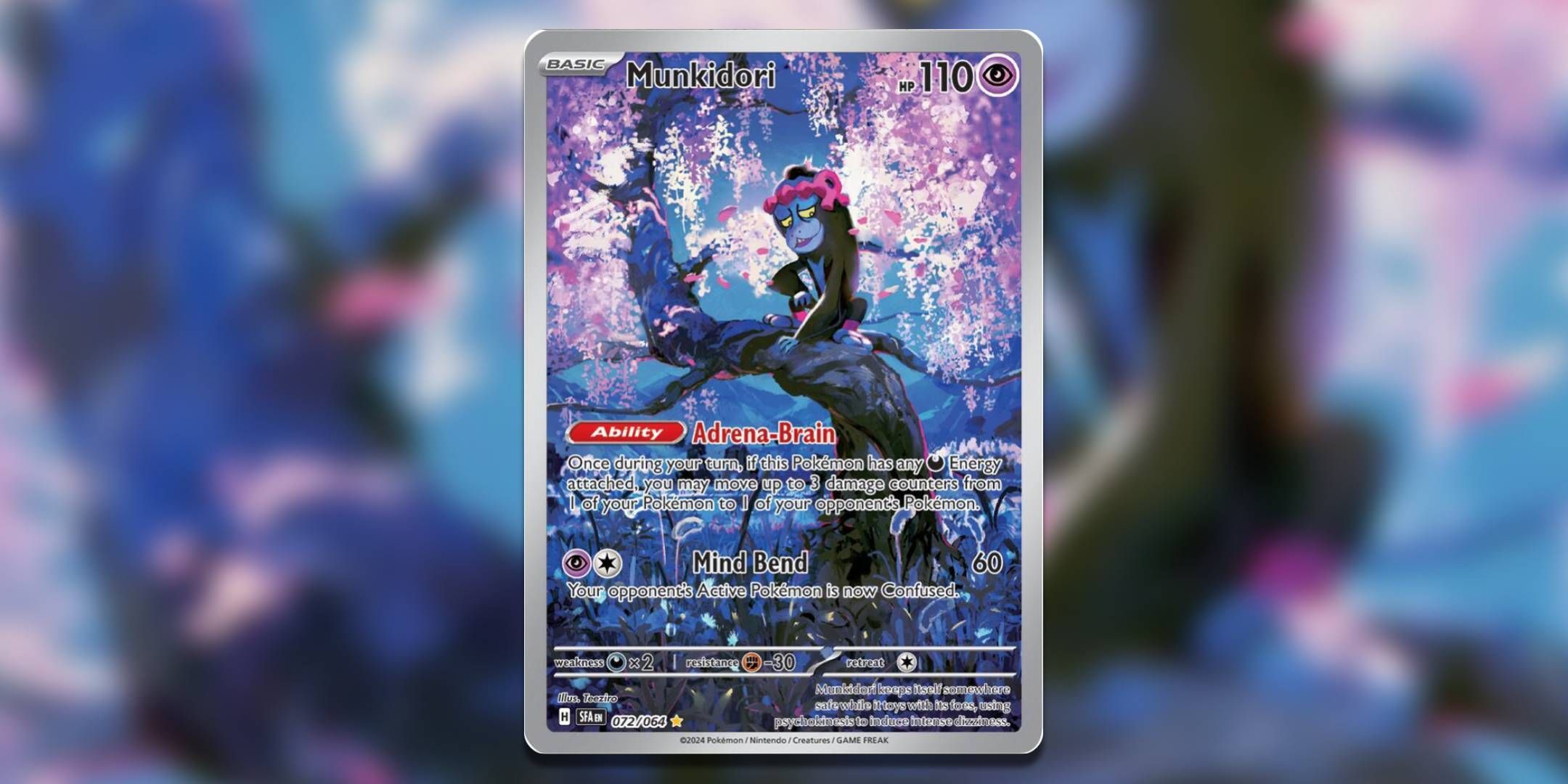 The Pokemon TCG card Munkidori by Teeziro.