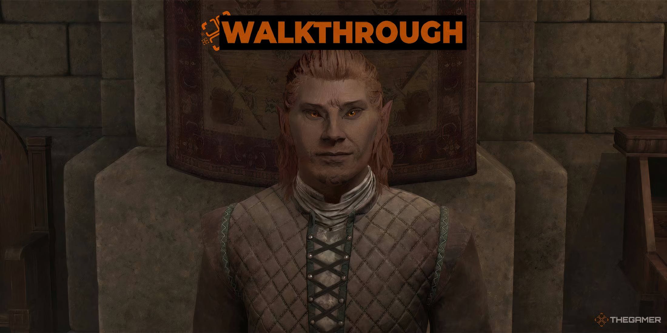 Thoronir smiling at the player in the Oblivion Remaster.