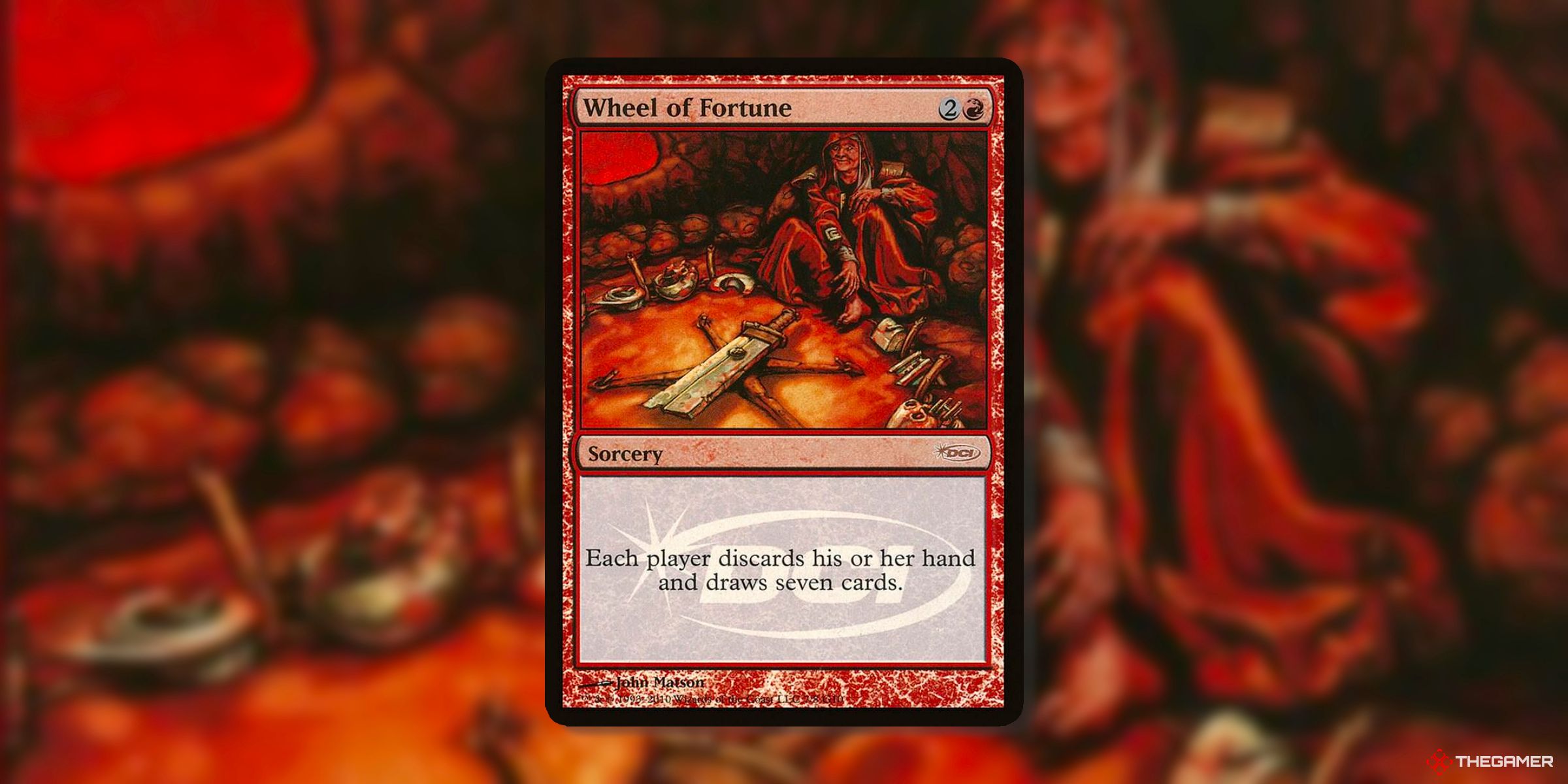 Wheel Of Fortune (Judge Promo G10, 7) Sorcery Card By John Matson From Magic: The Gathering.