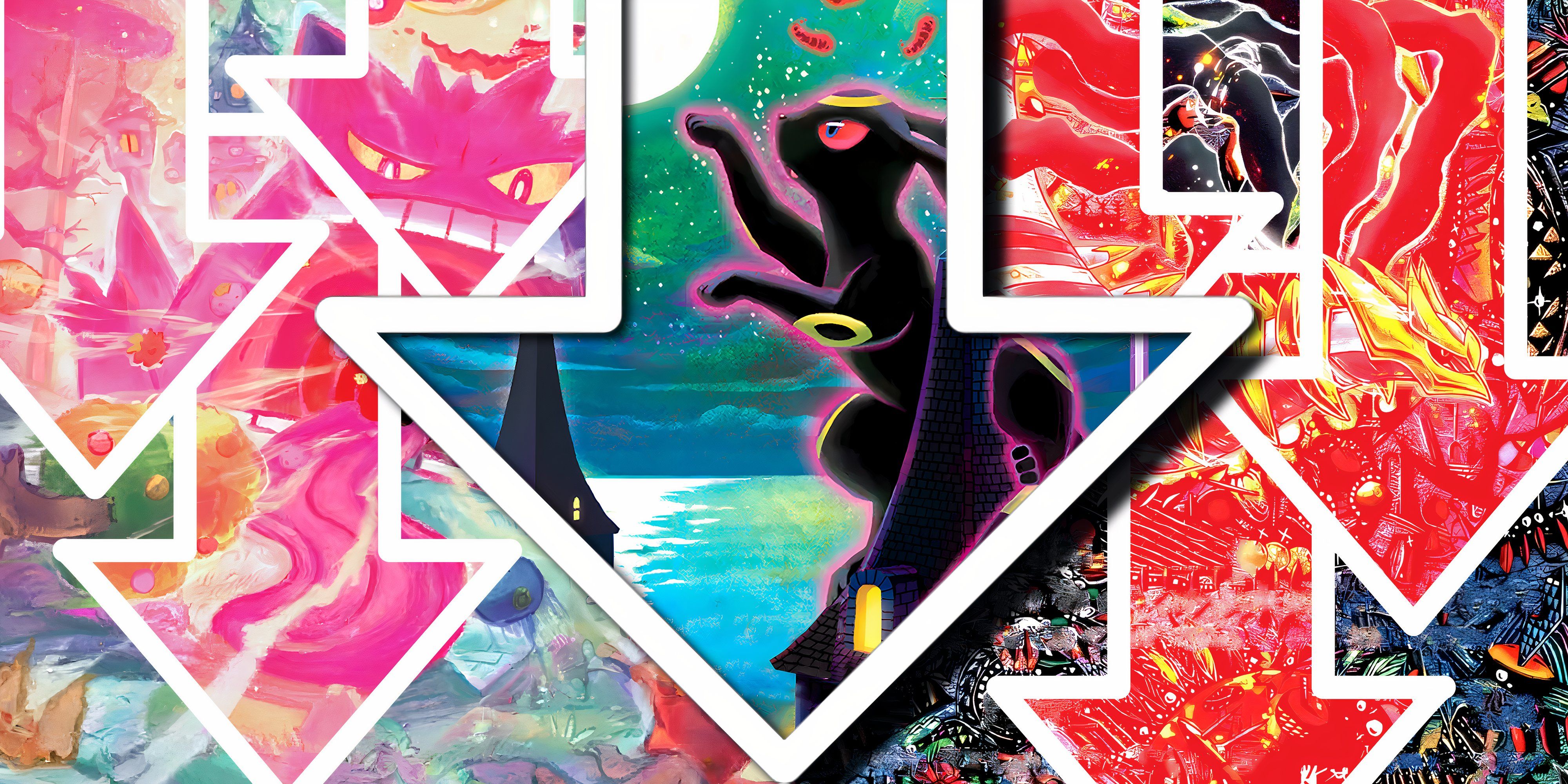 Pokemon card prices falling featuring moonbreon gengar and giratina