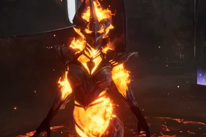 A Flame Atronach in Oblivion Remastered.