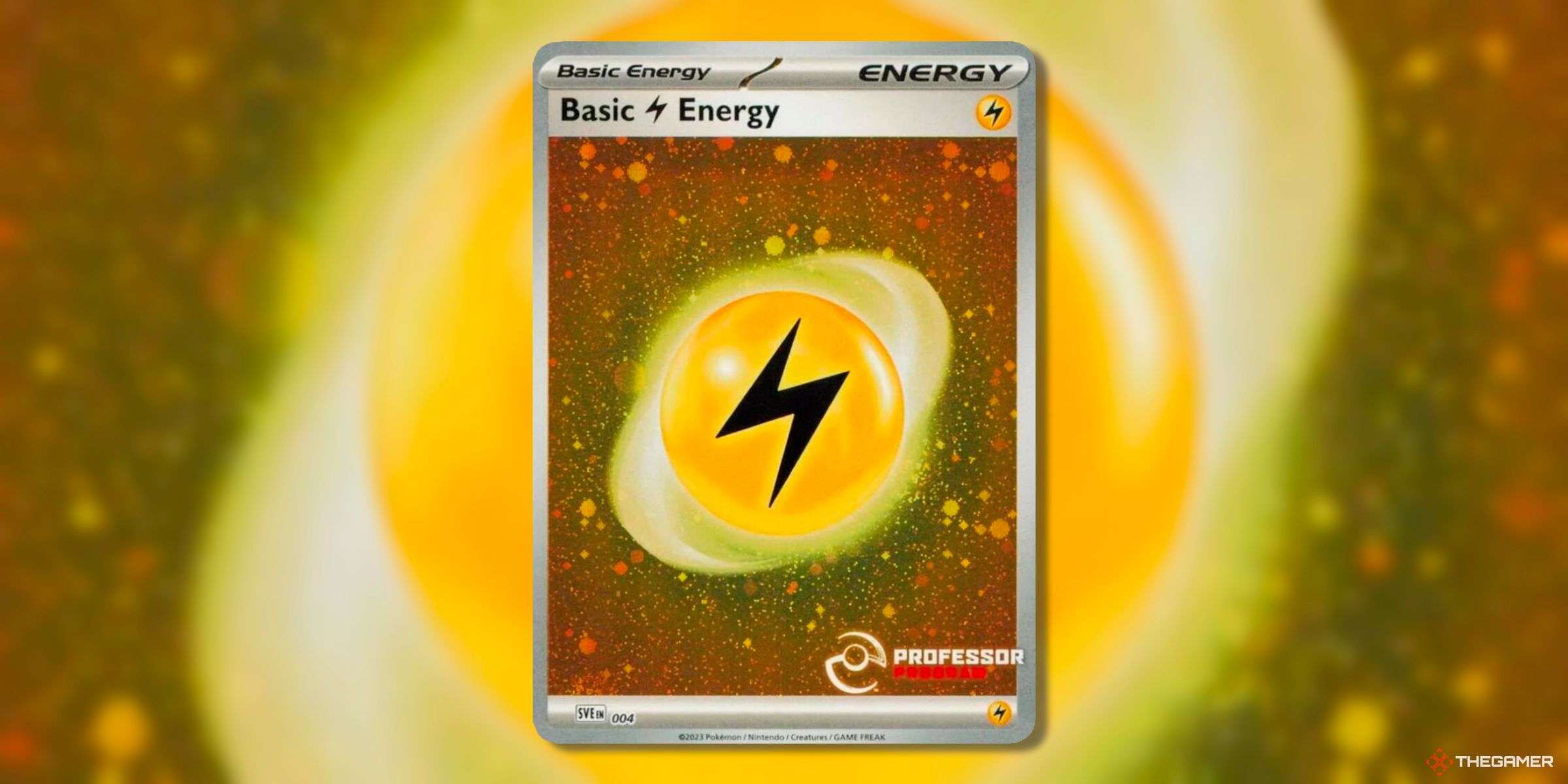 Basic Lightning Energy (Professor Program Promo, 4) Card From The Scarlet & Violet Era Of The Pokemon TCG.