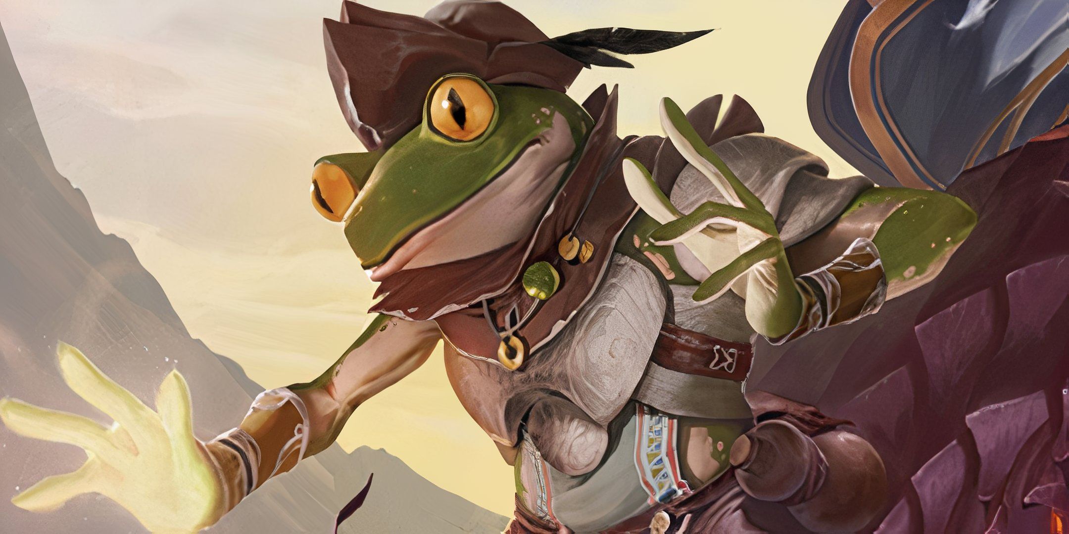 A ribbet in combat on the cover art for Daggerheart.