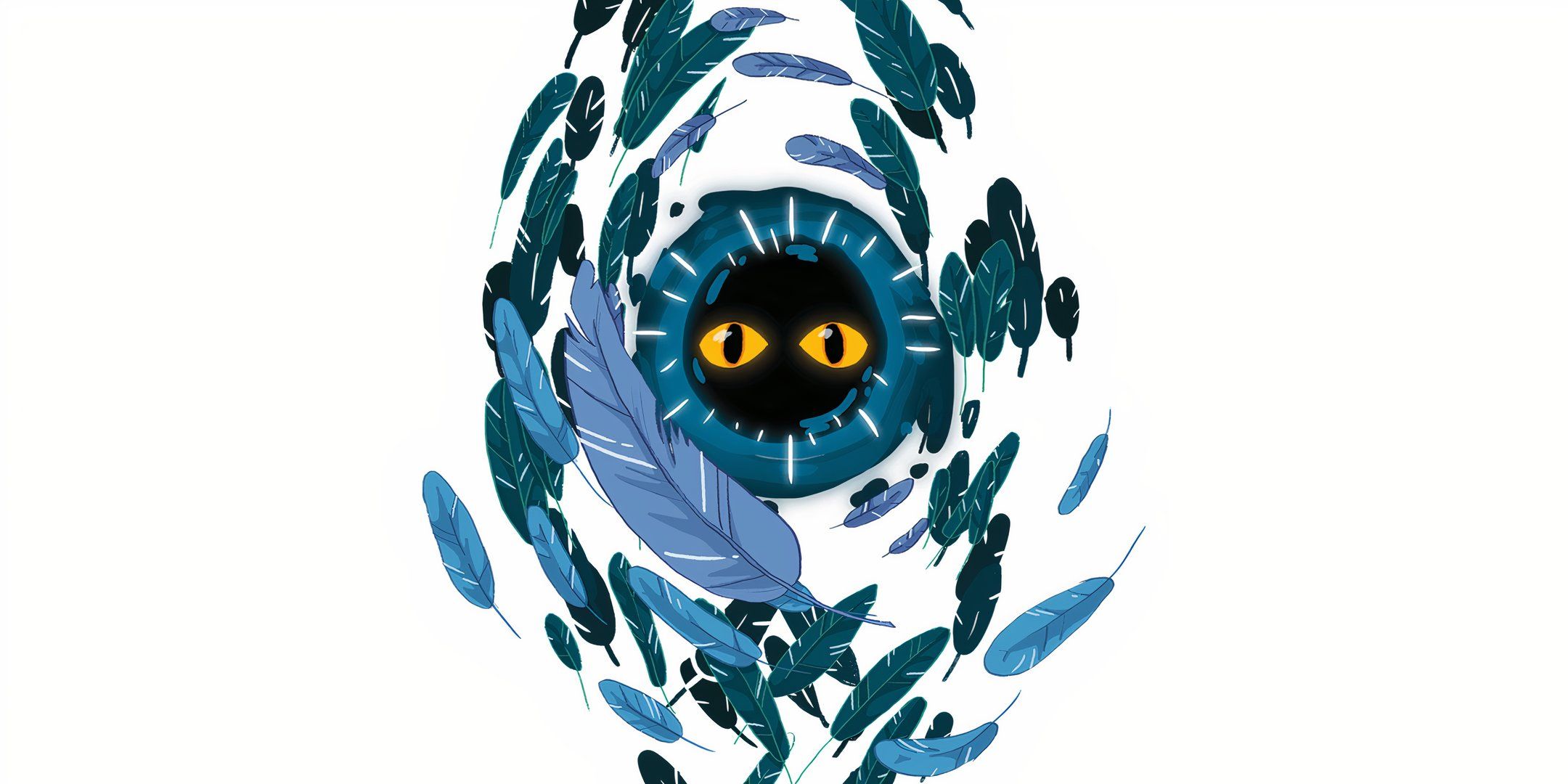 A swirl of feathers circle a Humblewood creature in DND. 