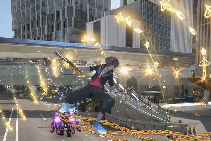 Sora fighting Heartless in Kingdom Hearts 4.