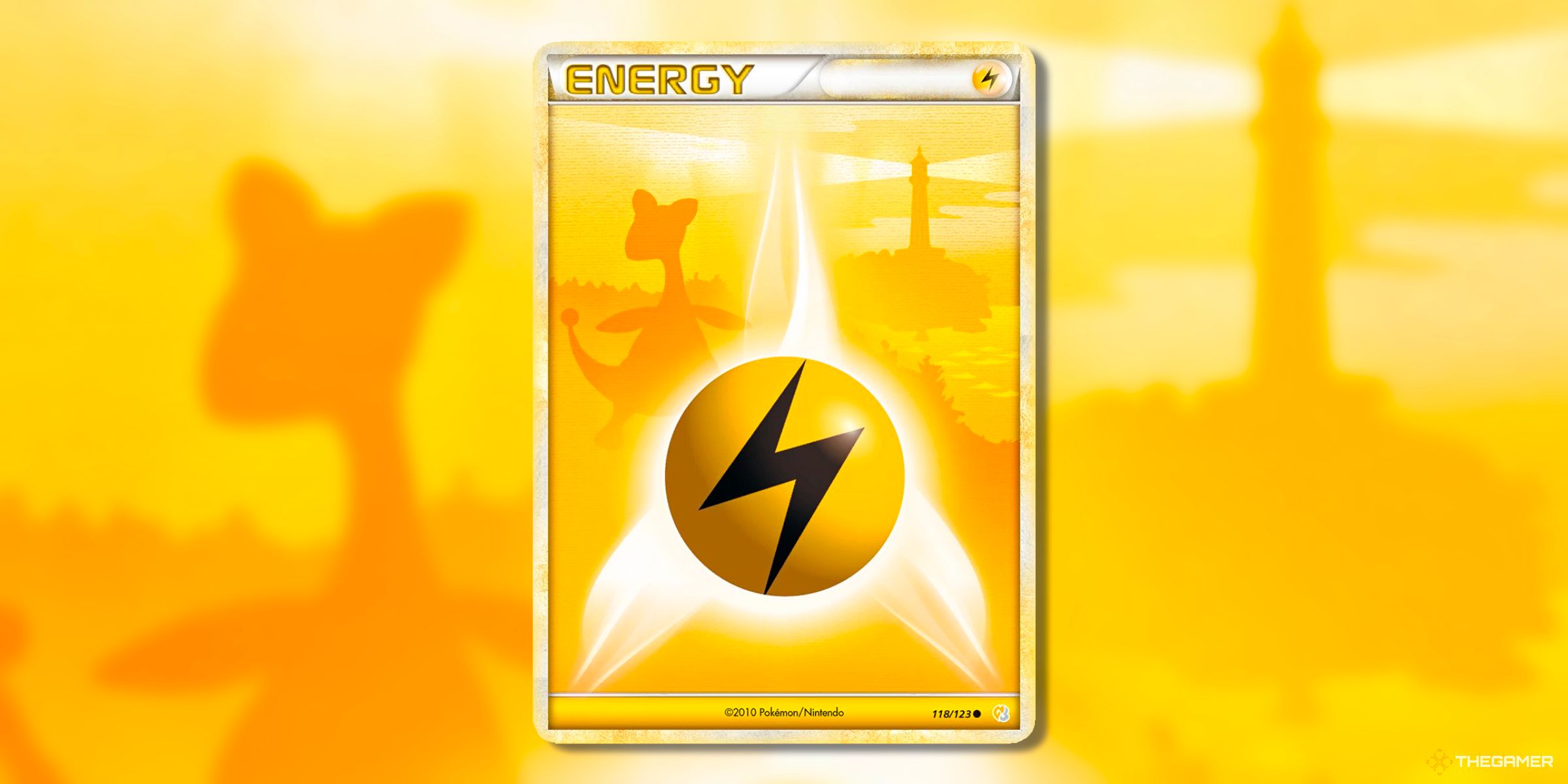 Lightning Energy (Common, 104) Card From The Expansion HeartGold SoulSilver Of The Pokemon TCG.