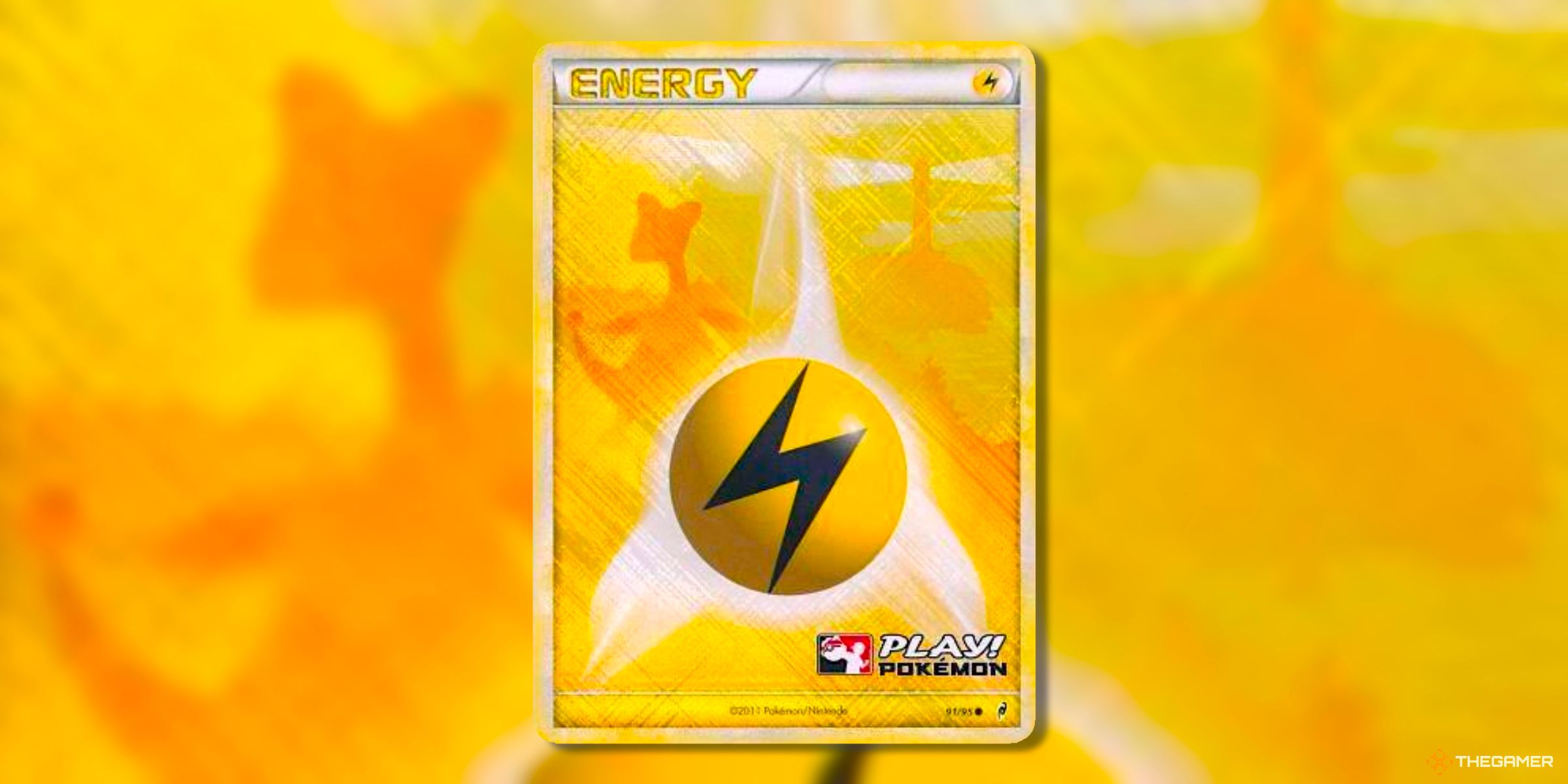 Lightning Energy (Play! Pokemon Promo, 91) Card From The HeartGold SoulSilver Era Of The Pokemon TCG.