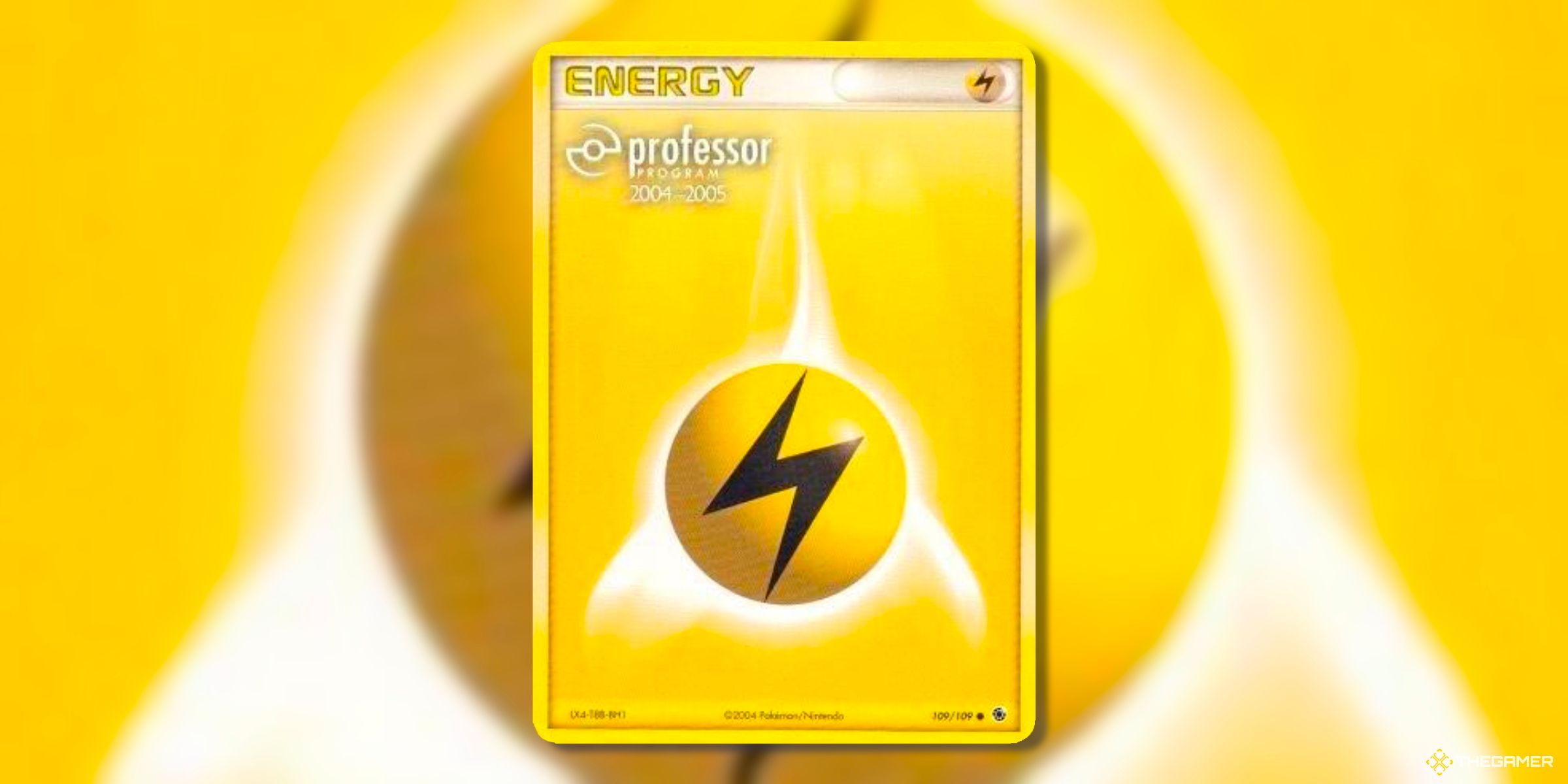 Lightning Energy (Professor Program Promo, 109) Card From The EX Era Of The Pokemon TCG.