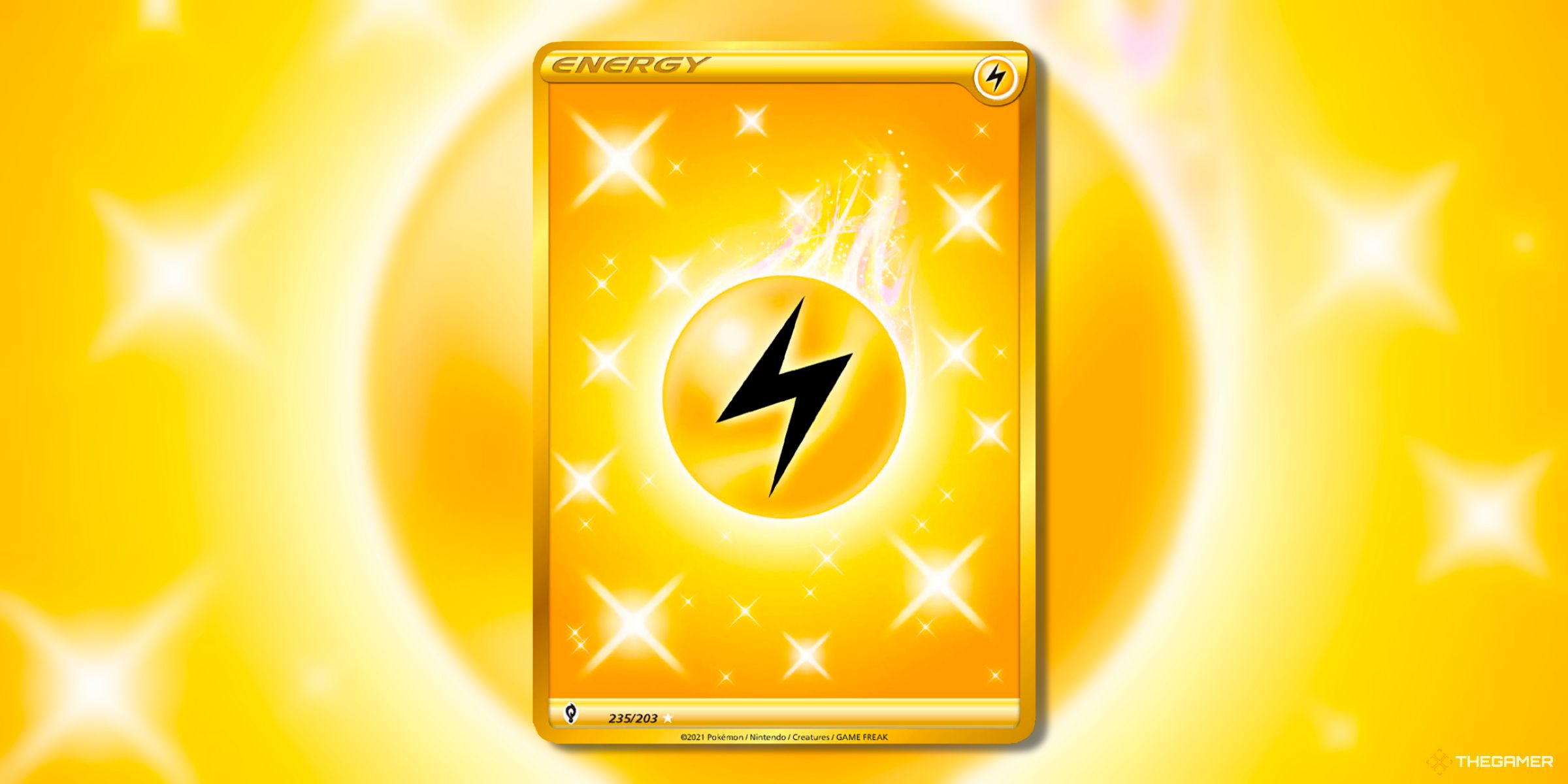 Lightning Energy (Secret Rare, 235) Card From The Expansion Evolving Skies Of The Pokemon TCG.