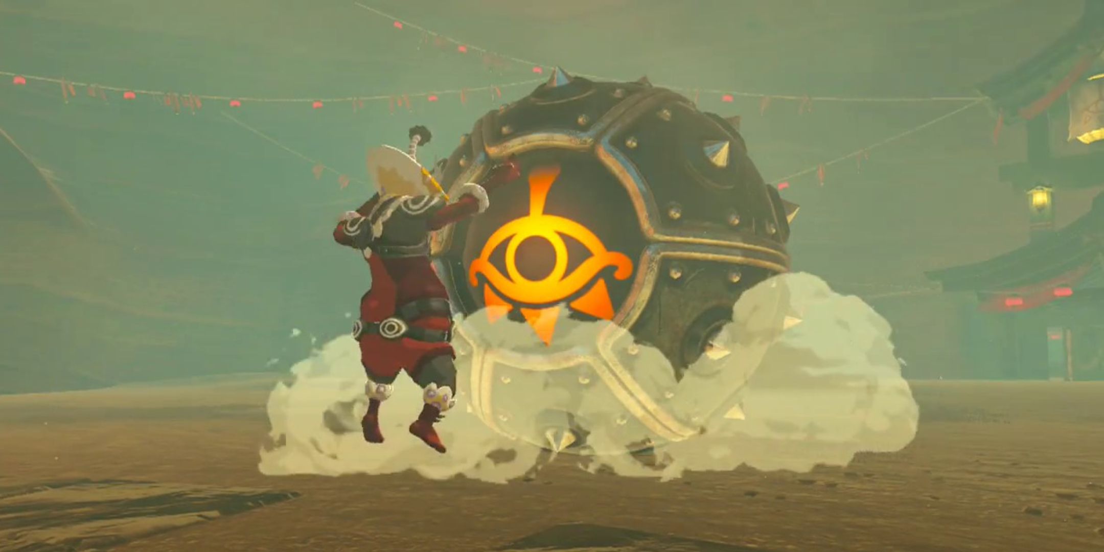 Master Kohga with a giant spiky ball in The Legend of Zelda Breath of the Wild.