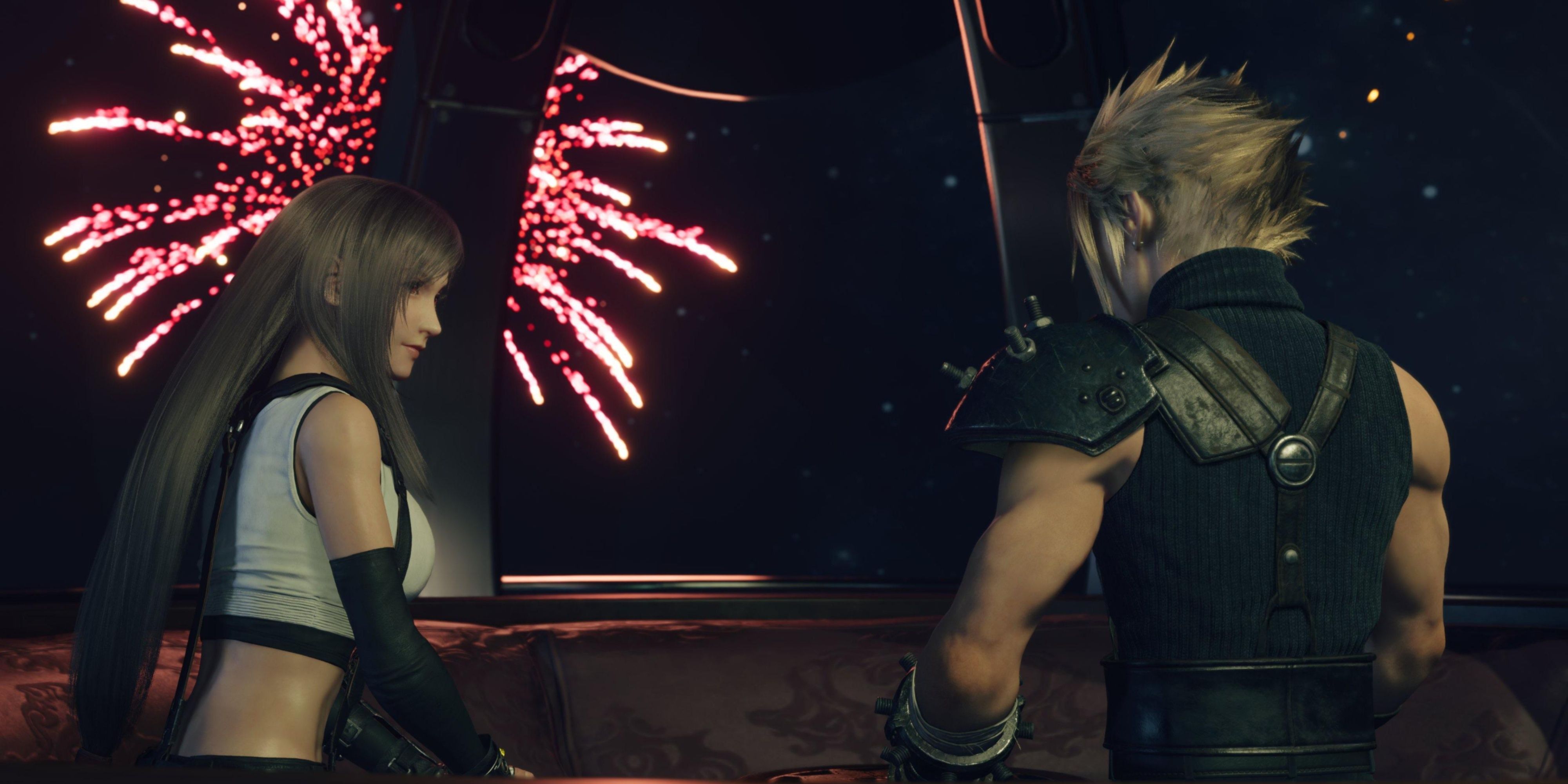 tifa and cloud on the gold saucer date in final fantasy 7 rebirth.