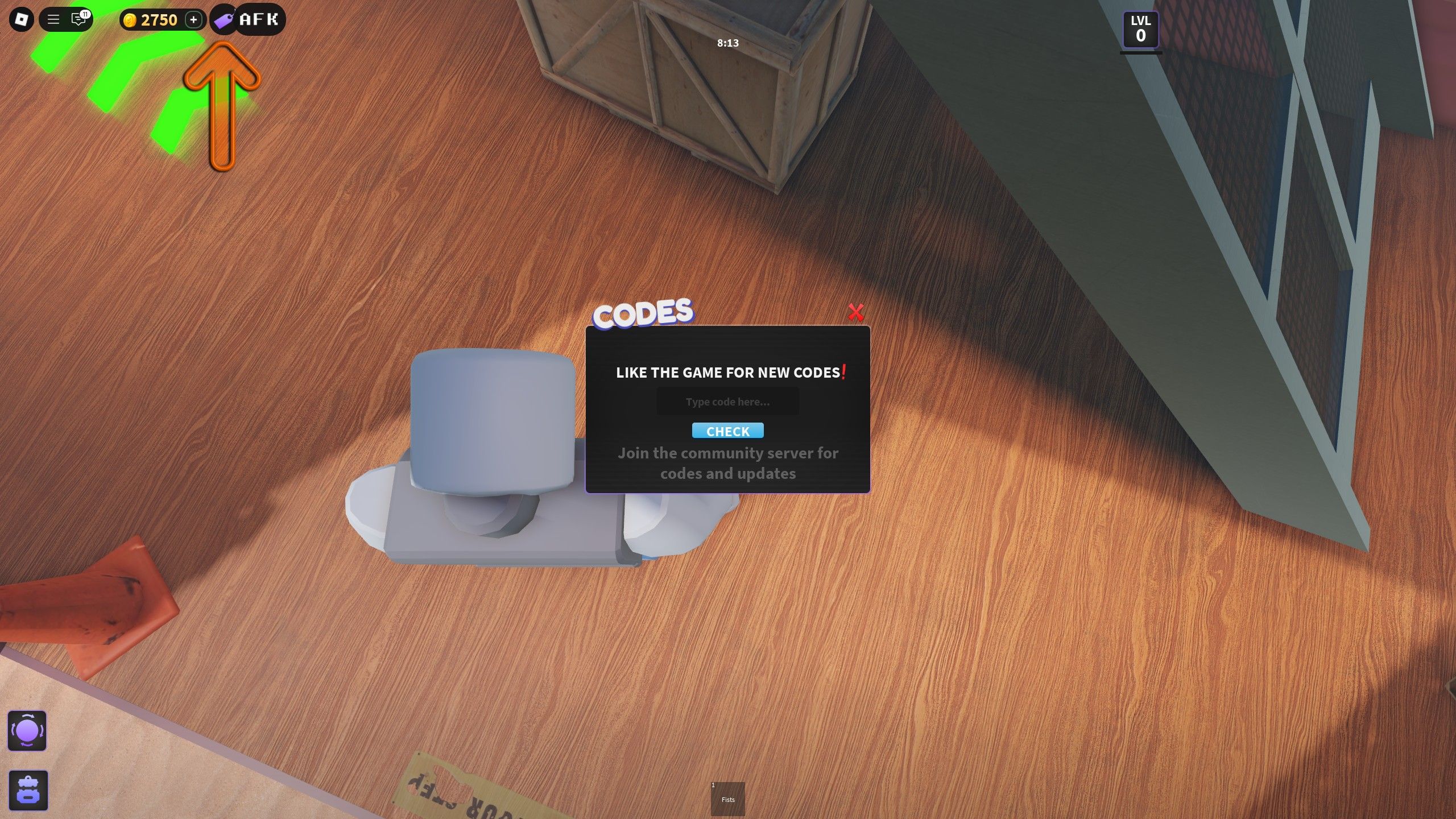 the codes box in Subway Mayhem on Roblox