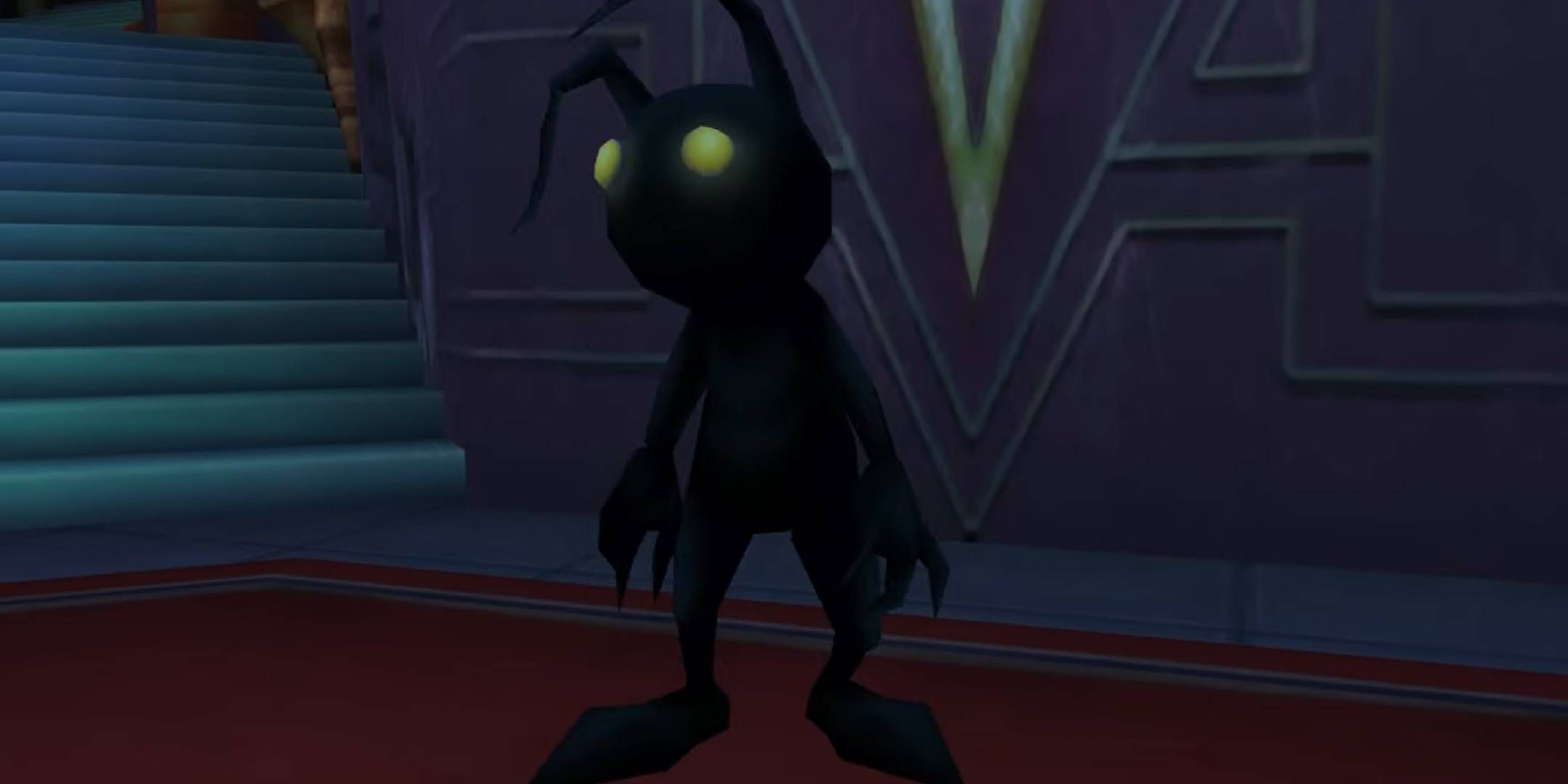 Screenshot from Kingdom Hearts of Sora as a heartless.