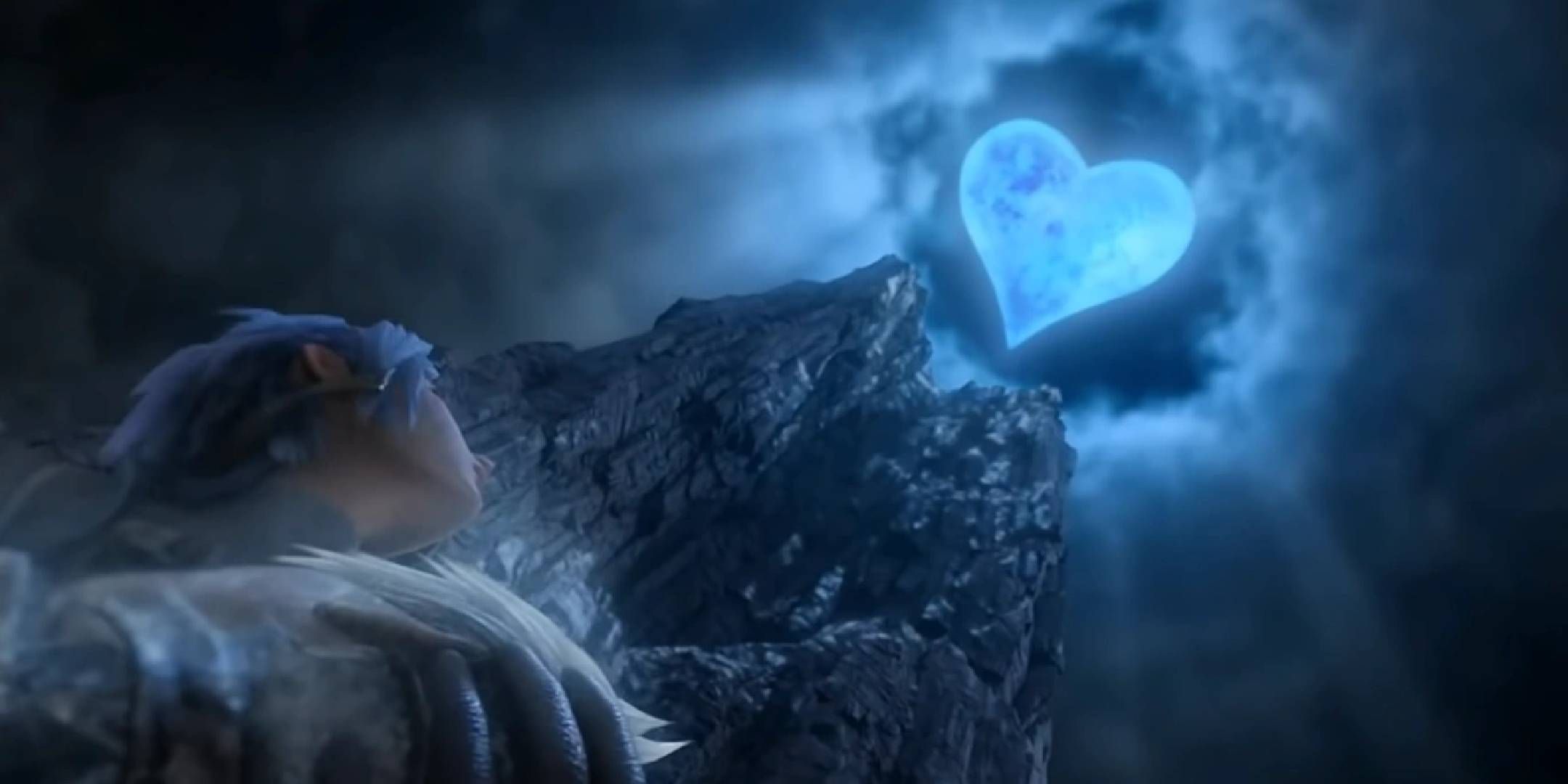 Screenshot from Kingdom Hearts of the blue Kingdom Hearts.