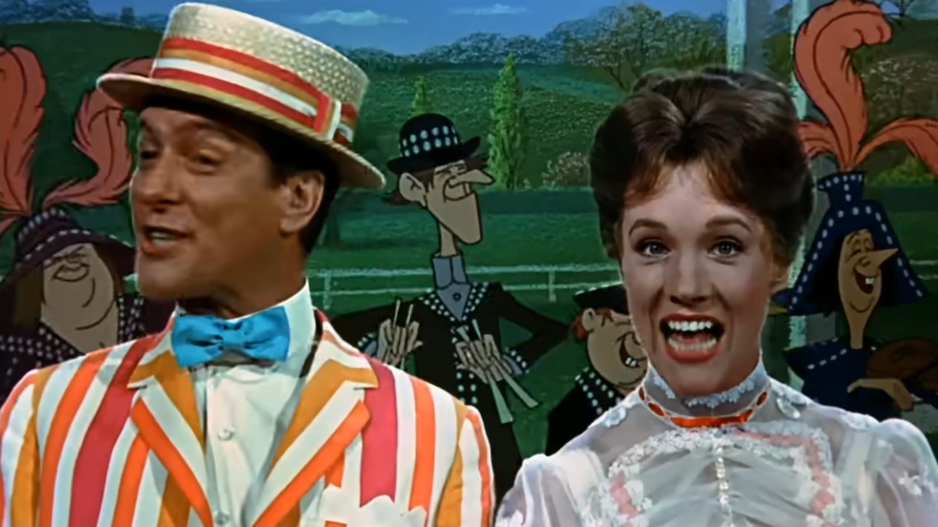 Supercalifragilisticexpialidocious duet scene from Mary Poppins.