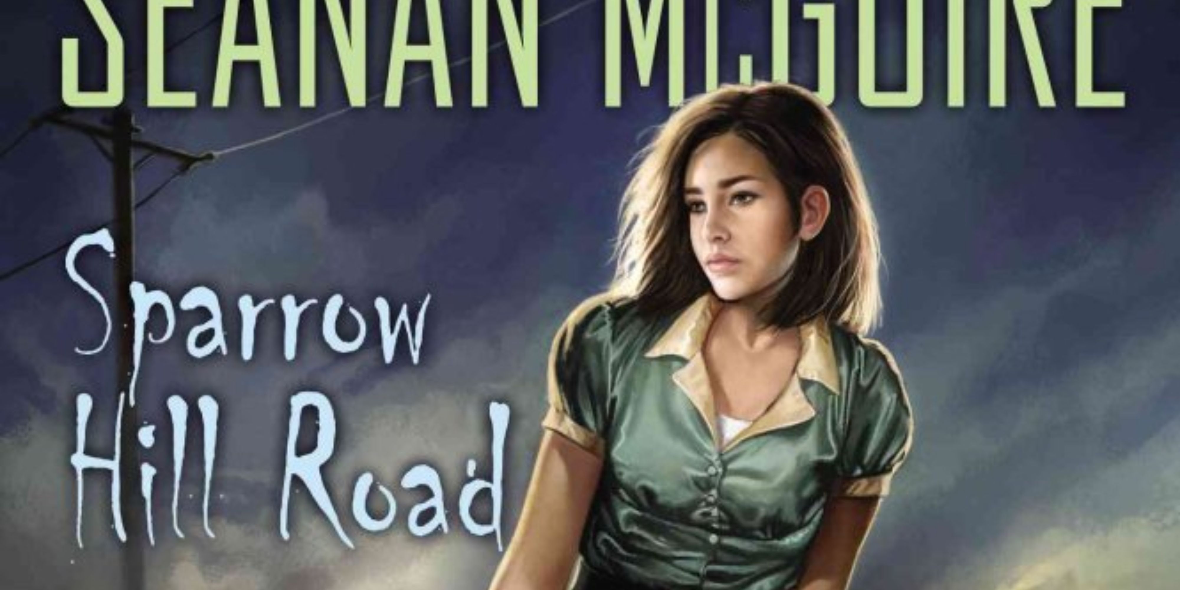 The cover of Sparrow Hill Road features Rose in front of a dark sky leaning on a car.