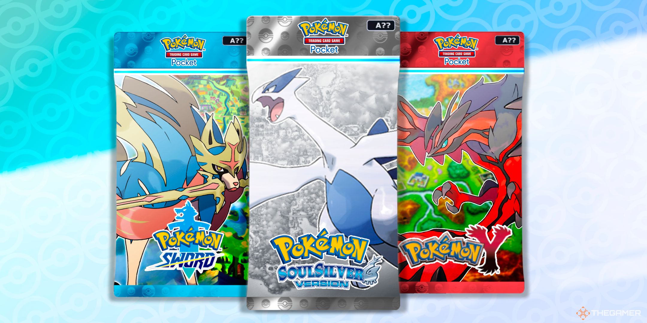 Various Custom Made Pokemon Trading Card Game Pocket Booster Packs Based On Pokemon Sword, Pokemon SoulSilver And Pokemon Y.