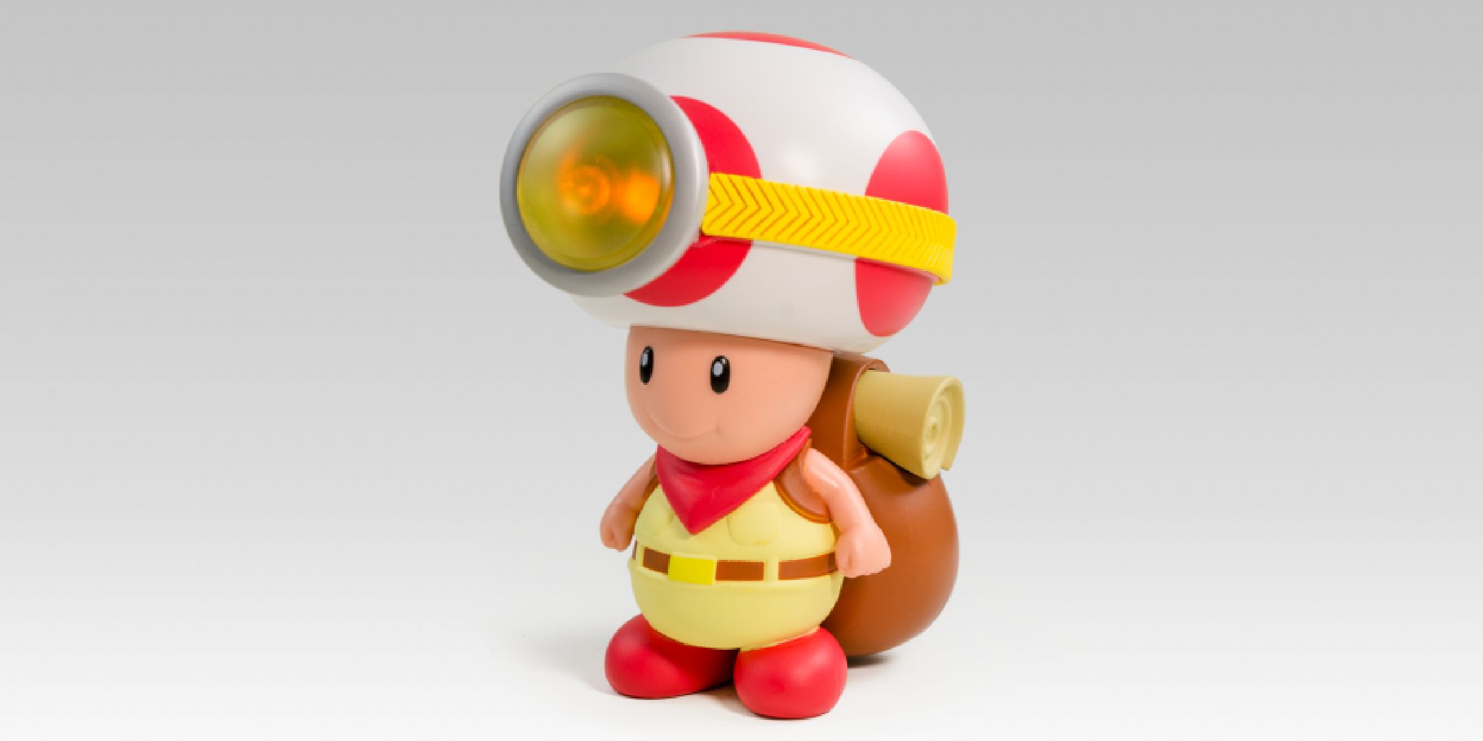 A close up of the Captain Toad lamp.