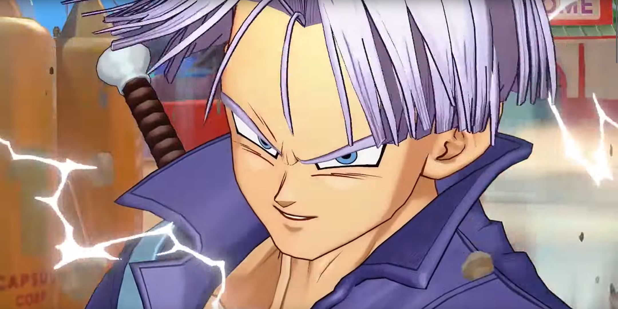 A Dragon Ball character with purple hair