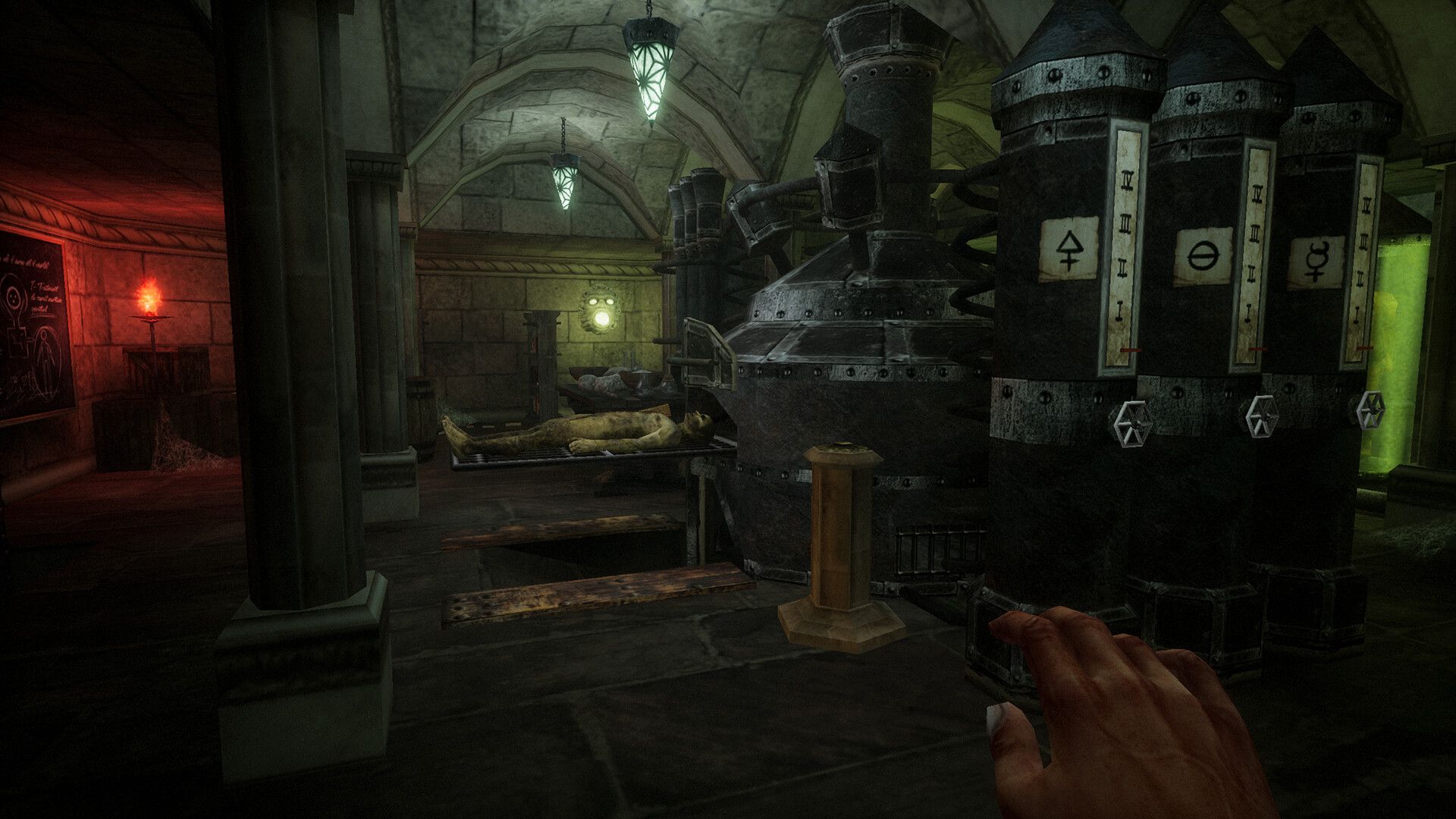 a dungeon full of bodies in caput mortum