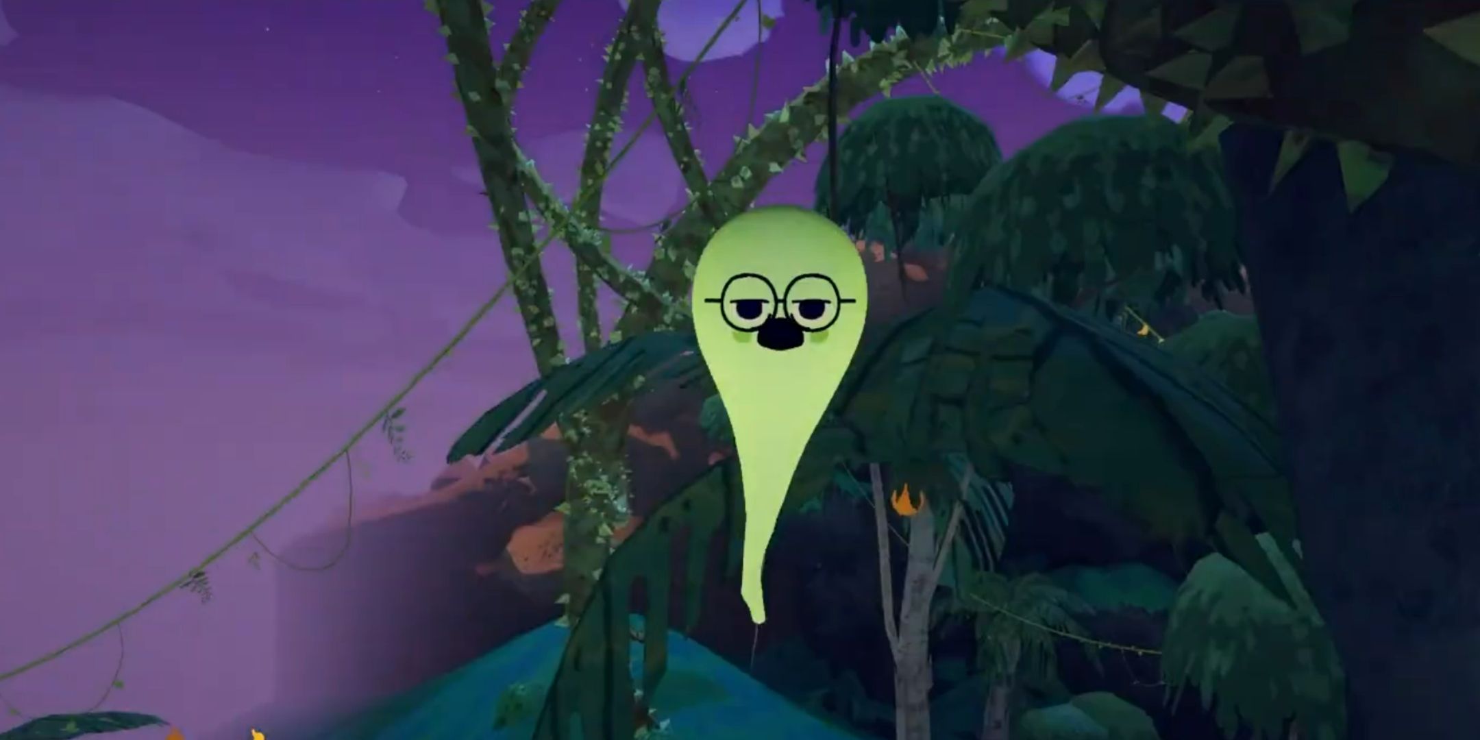 A ghost in peak looking at the player.
