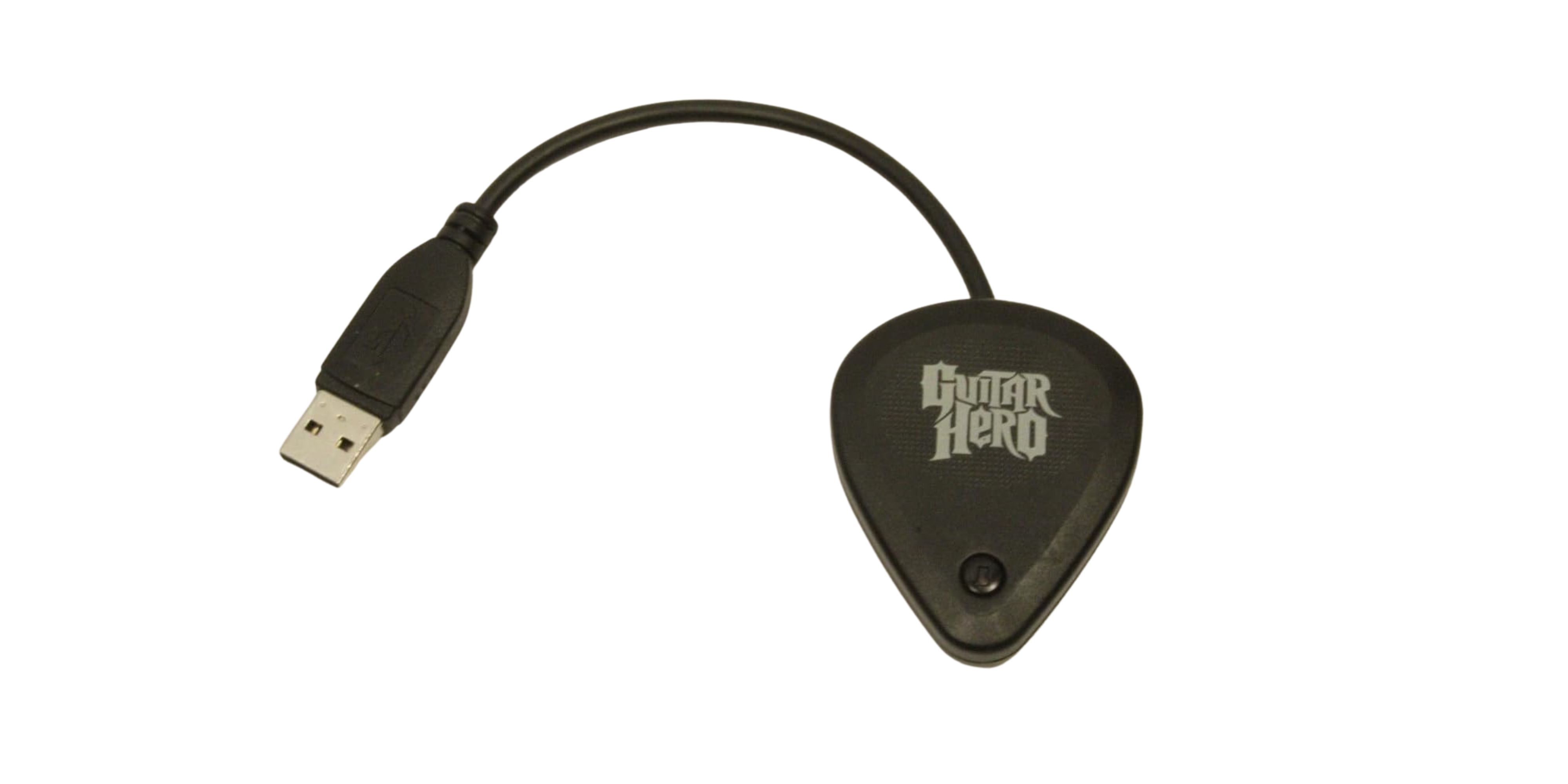 A Guitar Hero receptor dongle is show on a white background.