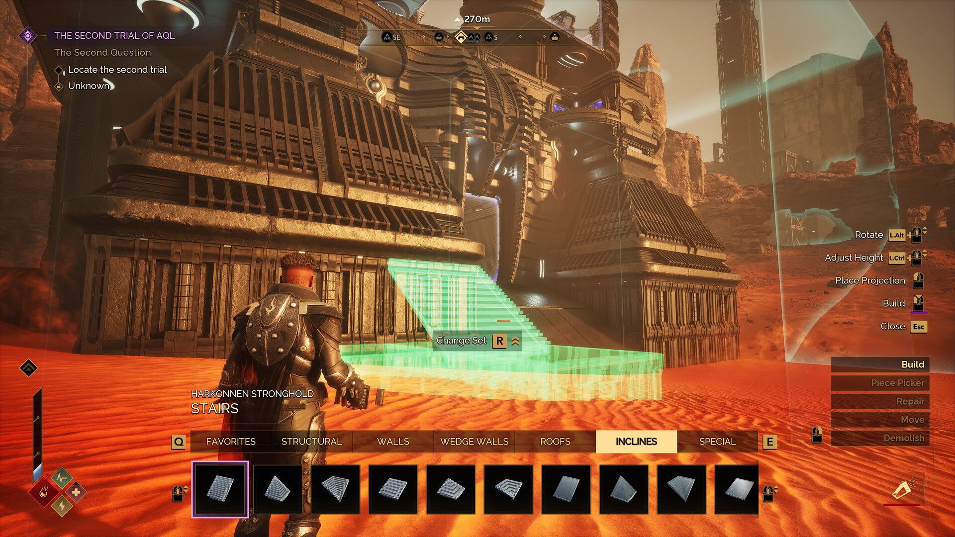 A large base extends from the edge of a rock in Dune Awakening.