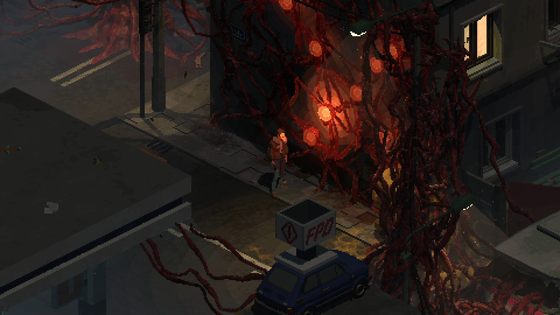 a pixel art demonic entity in holstin
