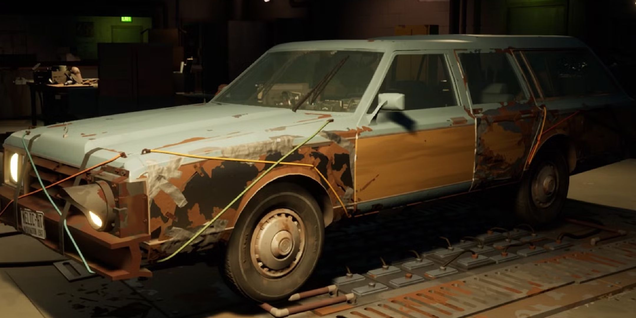A side shot of the car from Pacific Drive.