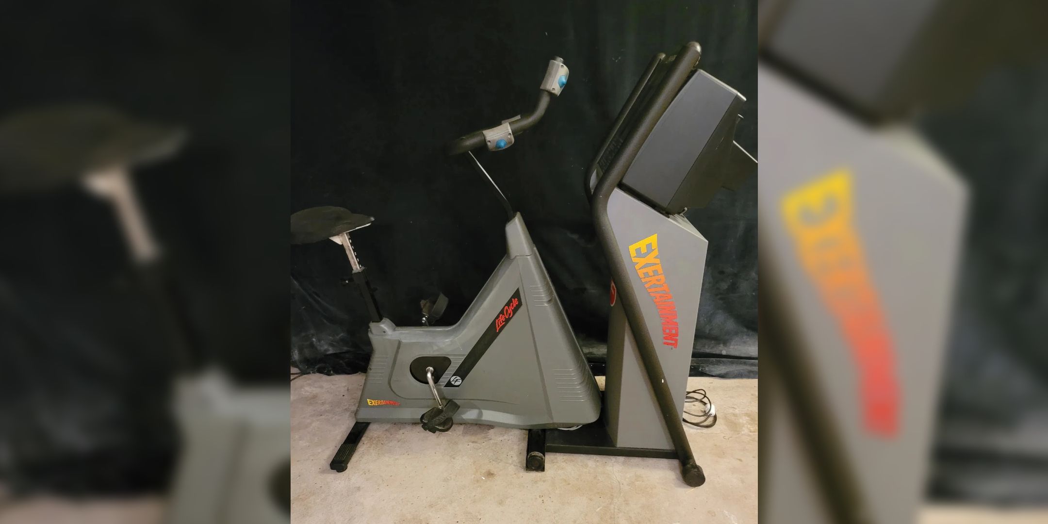 A side view of the Life Fitness Extertainment System.