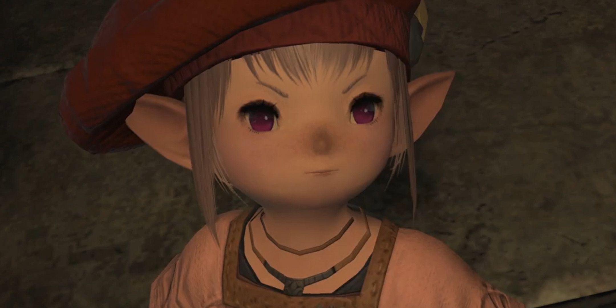 A small woman with pointy ears looking angry