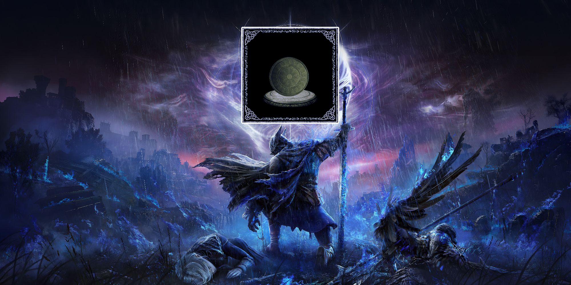 A spellcaster overseeing Elden Ring Nightreign with the Old Gaol symbol.