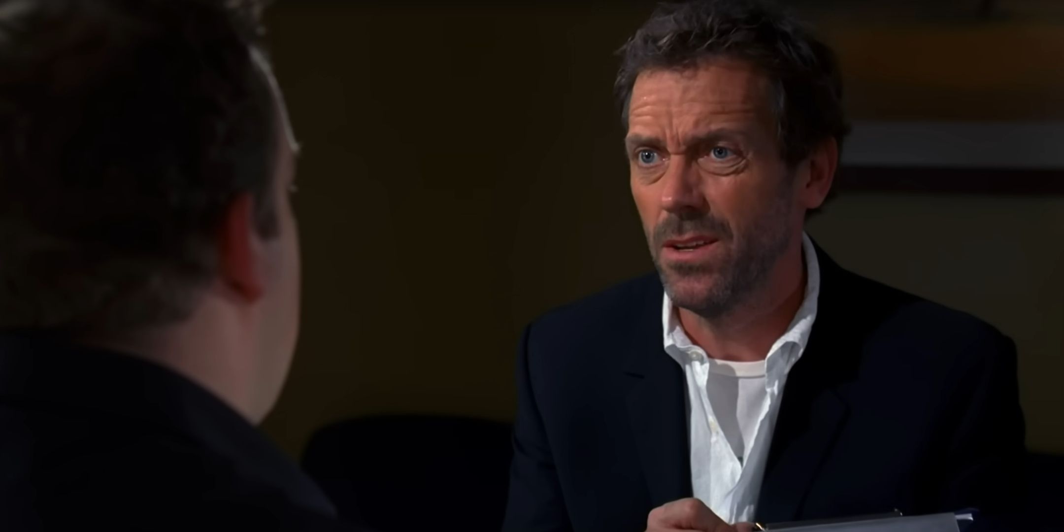 A still from an episode of House MD, starring Hugh Laurie.