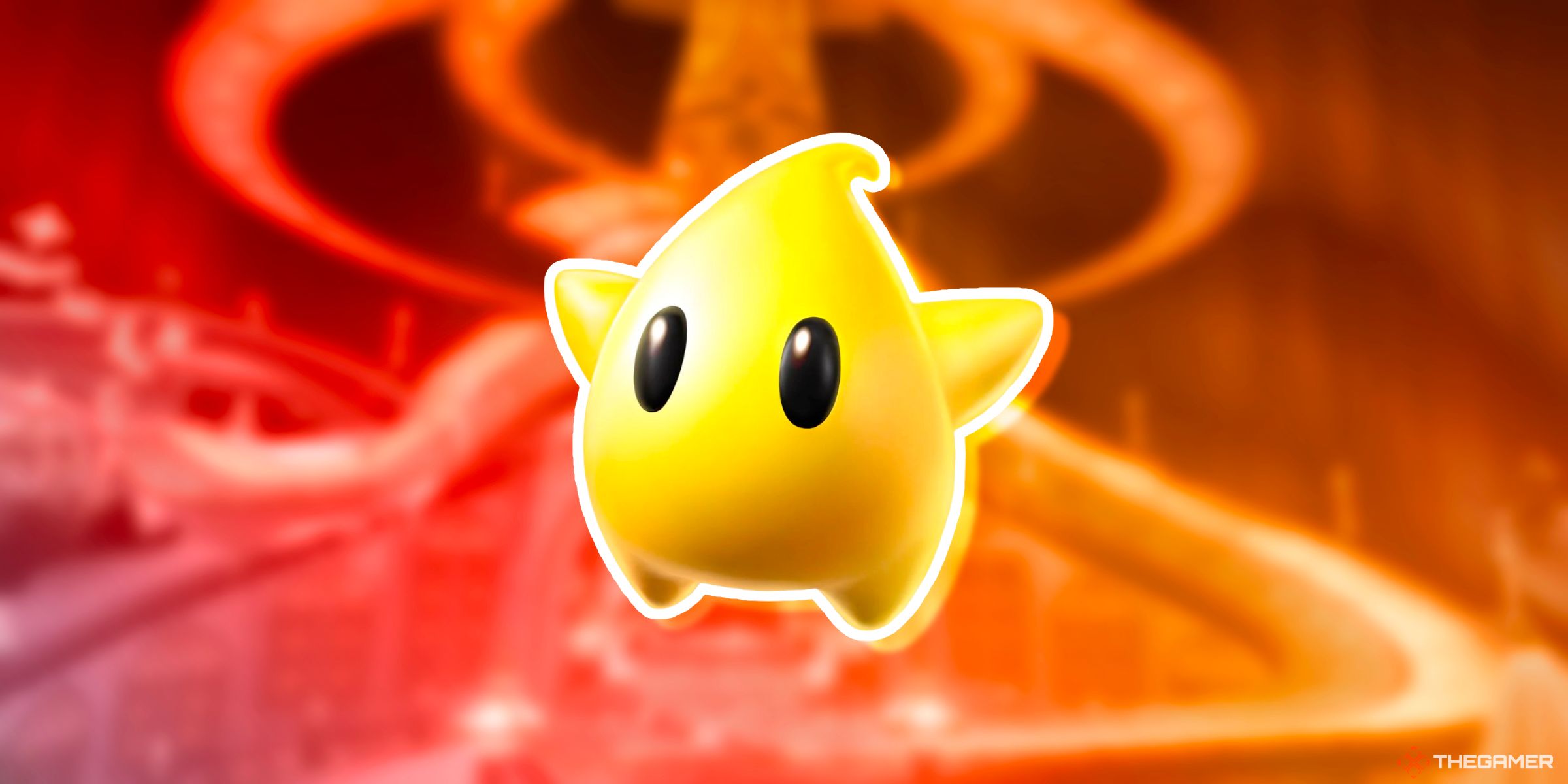 A Yellow Luma On Top Of The Track Starview Peak From Mario Kart World.