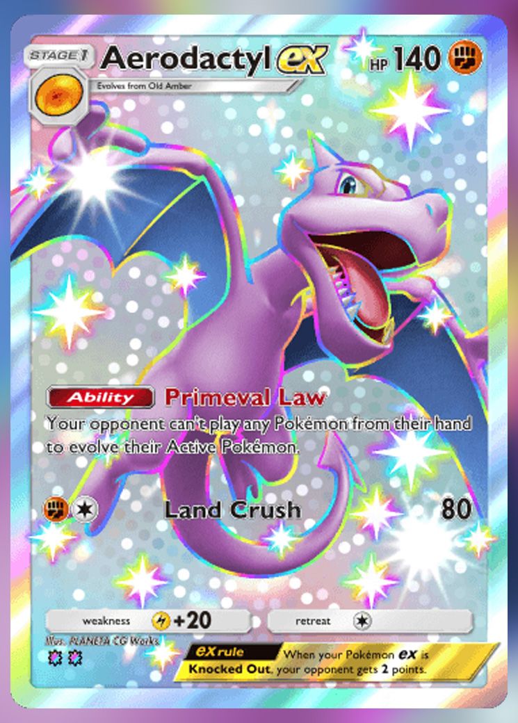 Aerodactyl ex from Extradimensional Crisis in Pokemon TCG Pocket.