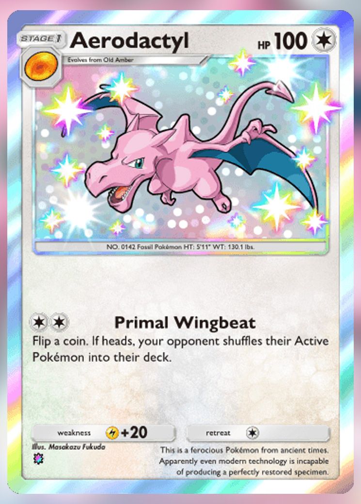 Aerodactyl from Extradimensional Crisis in Pokemon TCG Pocket.