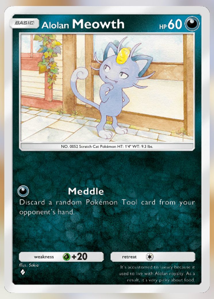Alolan Meowth from Extradimensional Crisis in Pokemon TCG Pocket.